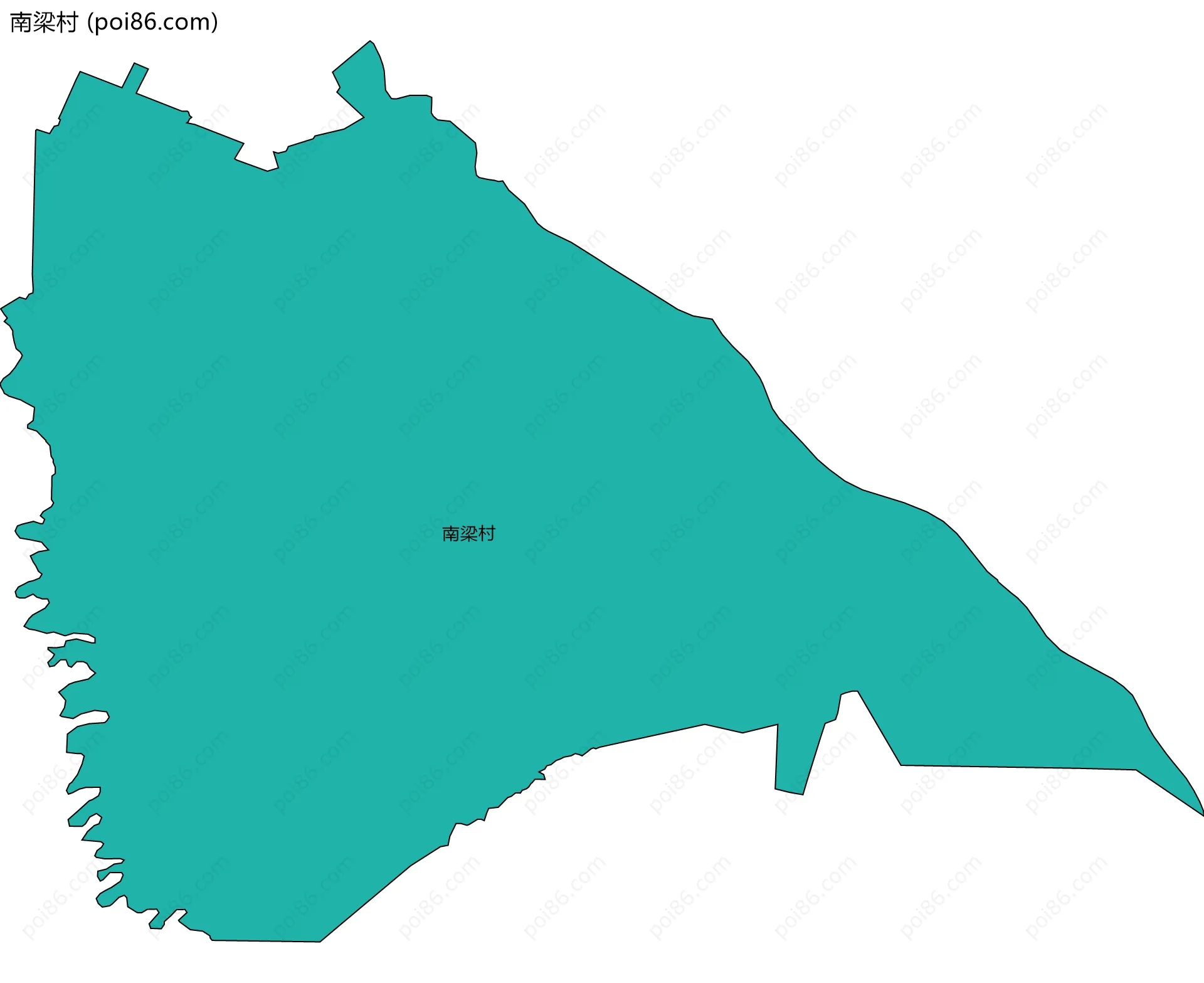 南梁村边界地图