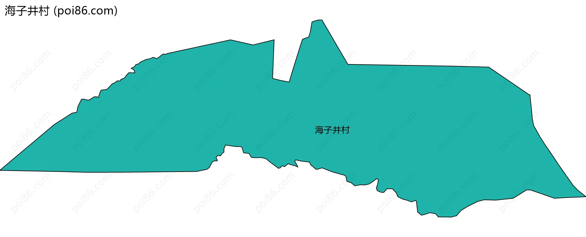 海子井村边界地图