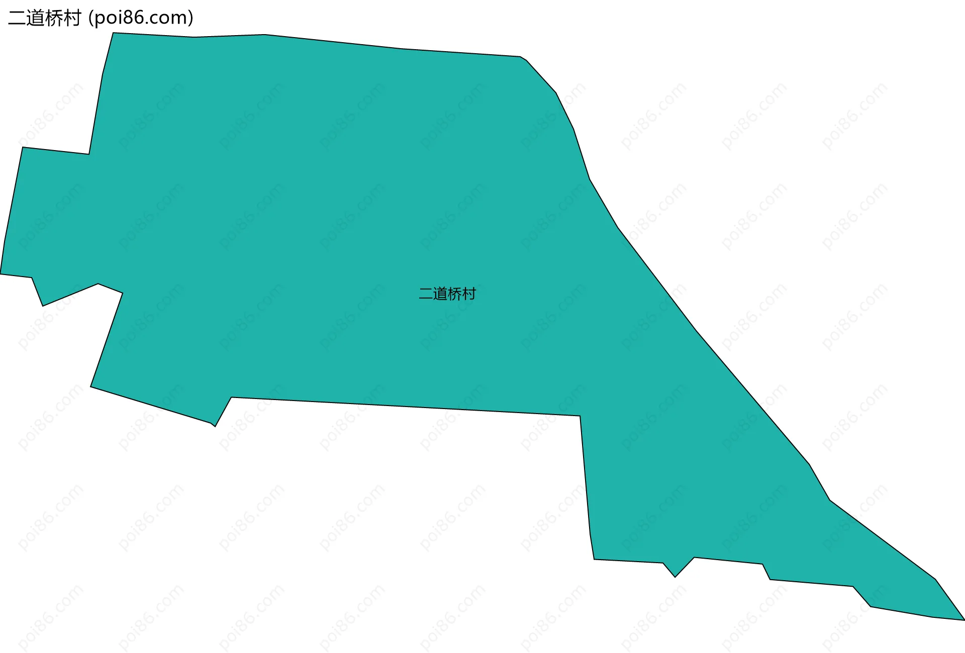 二道桥村边界地图