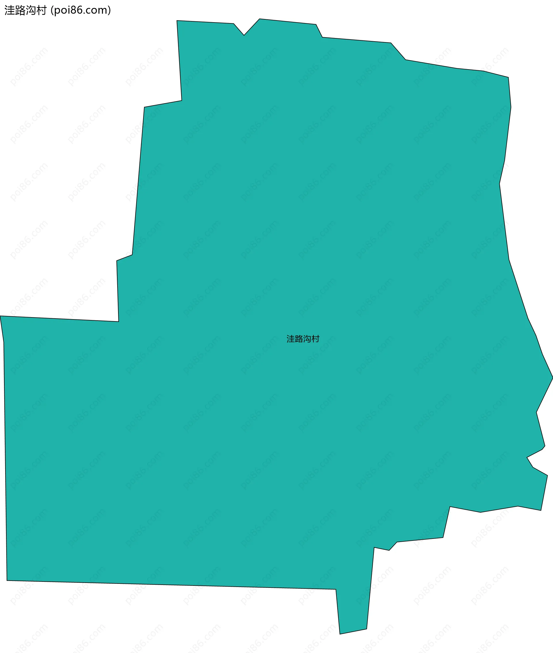 洼路沟村边界地图