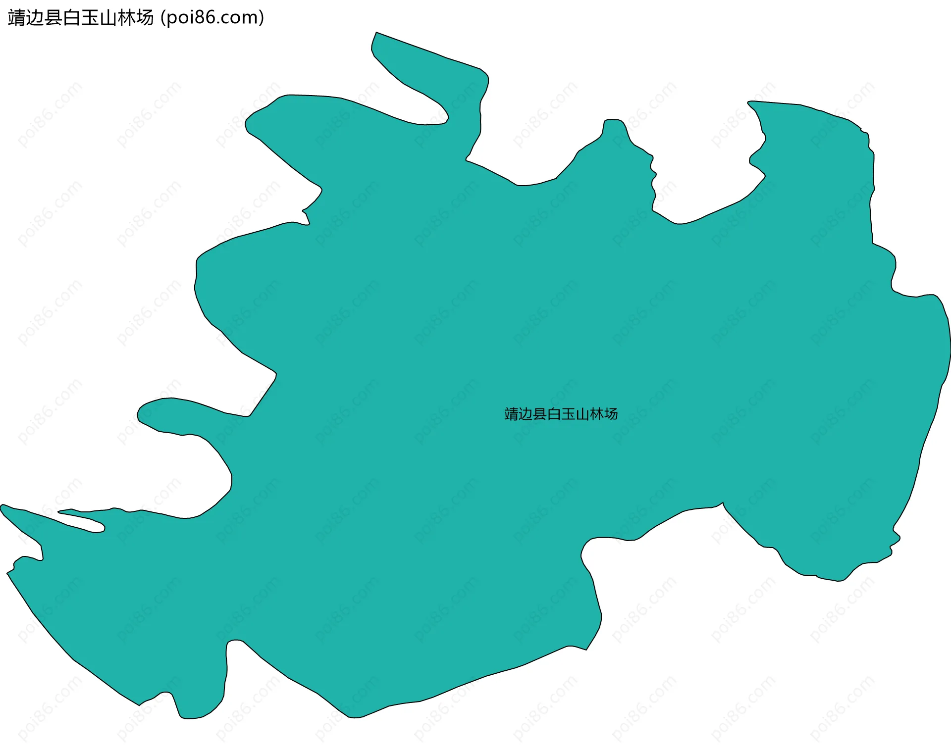 靖边县白玉山林场边界地图