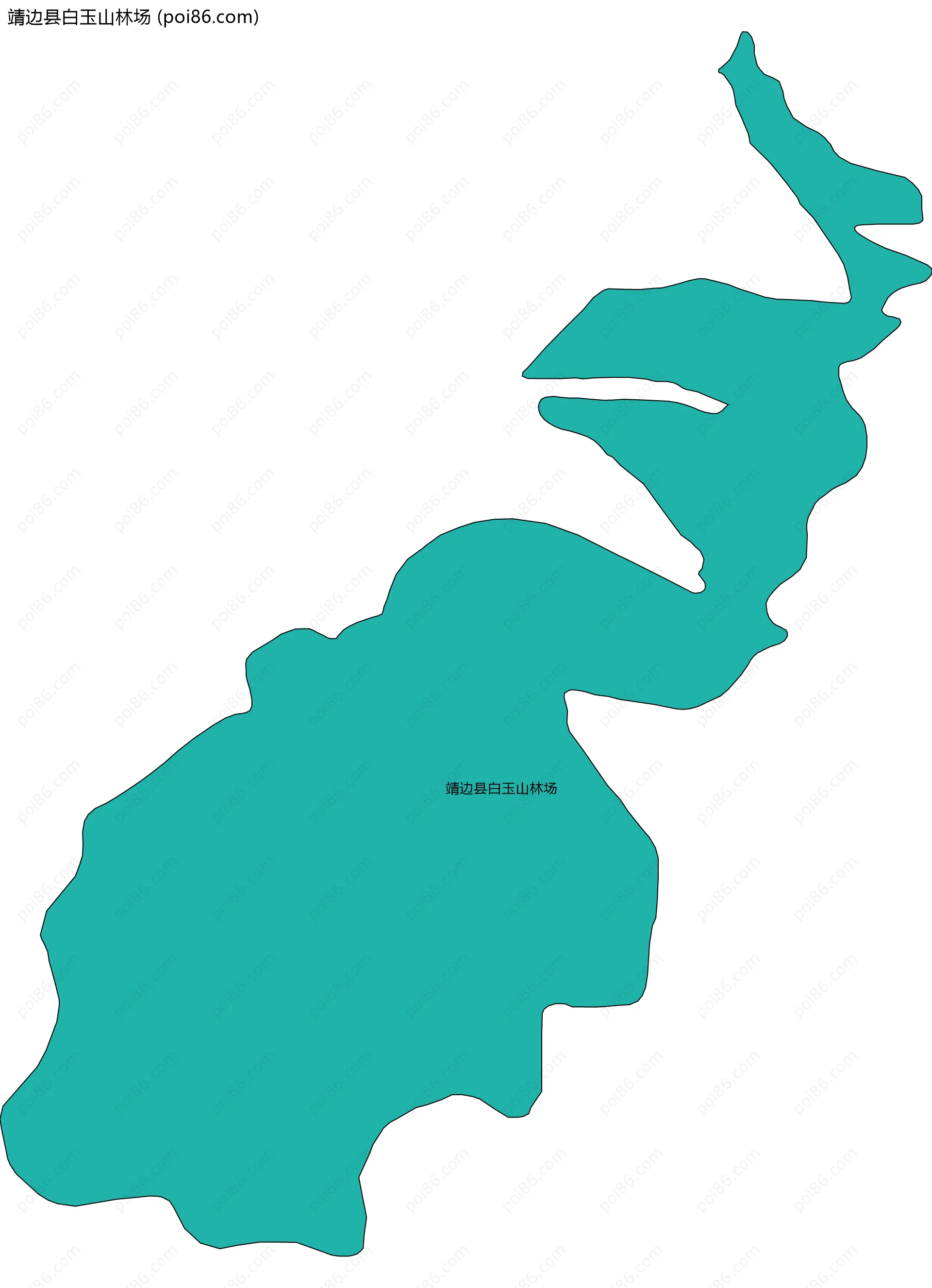 靖边县白玉山林场边界地图