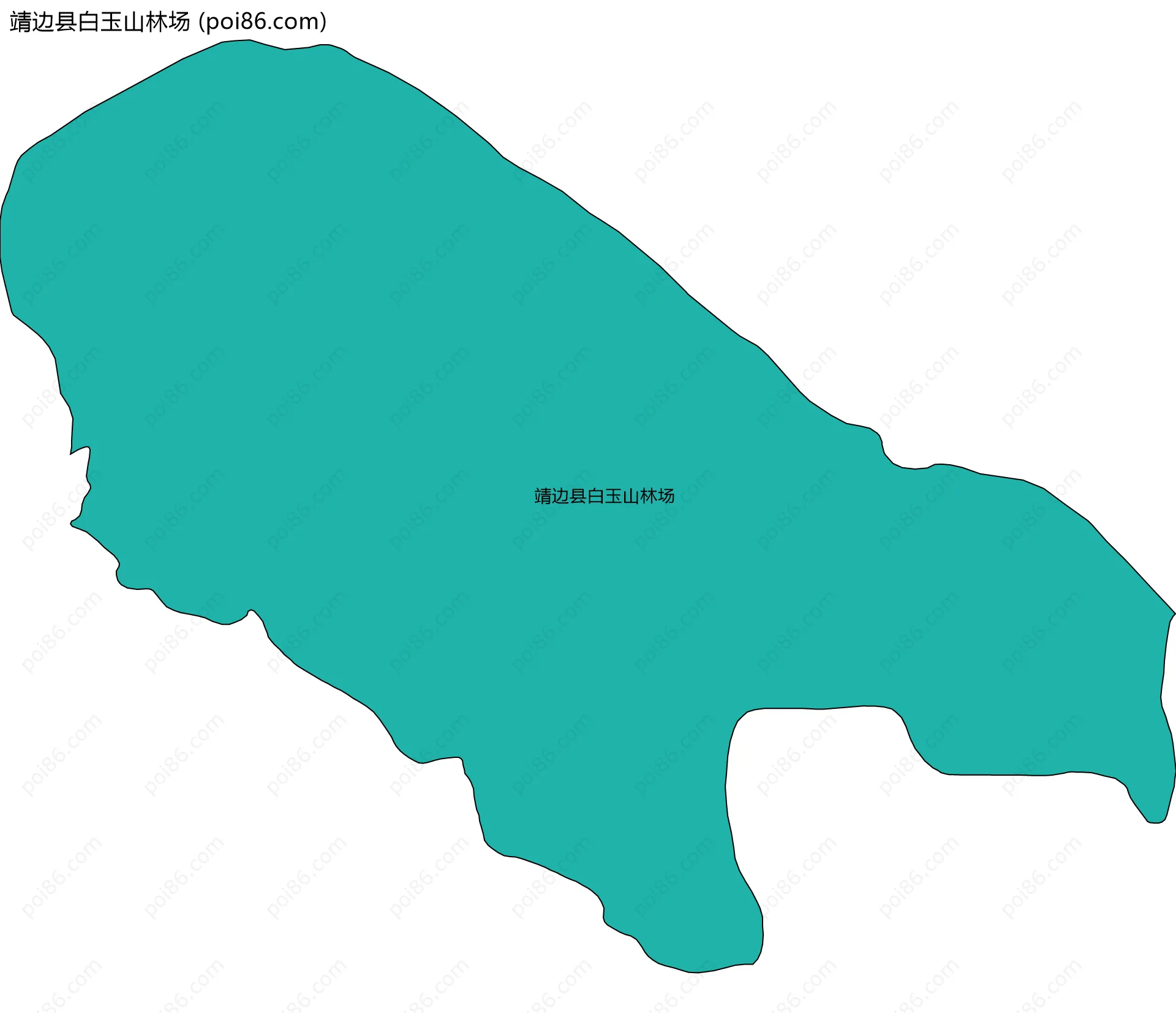 靖边县白玉山林场边界地图