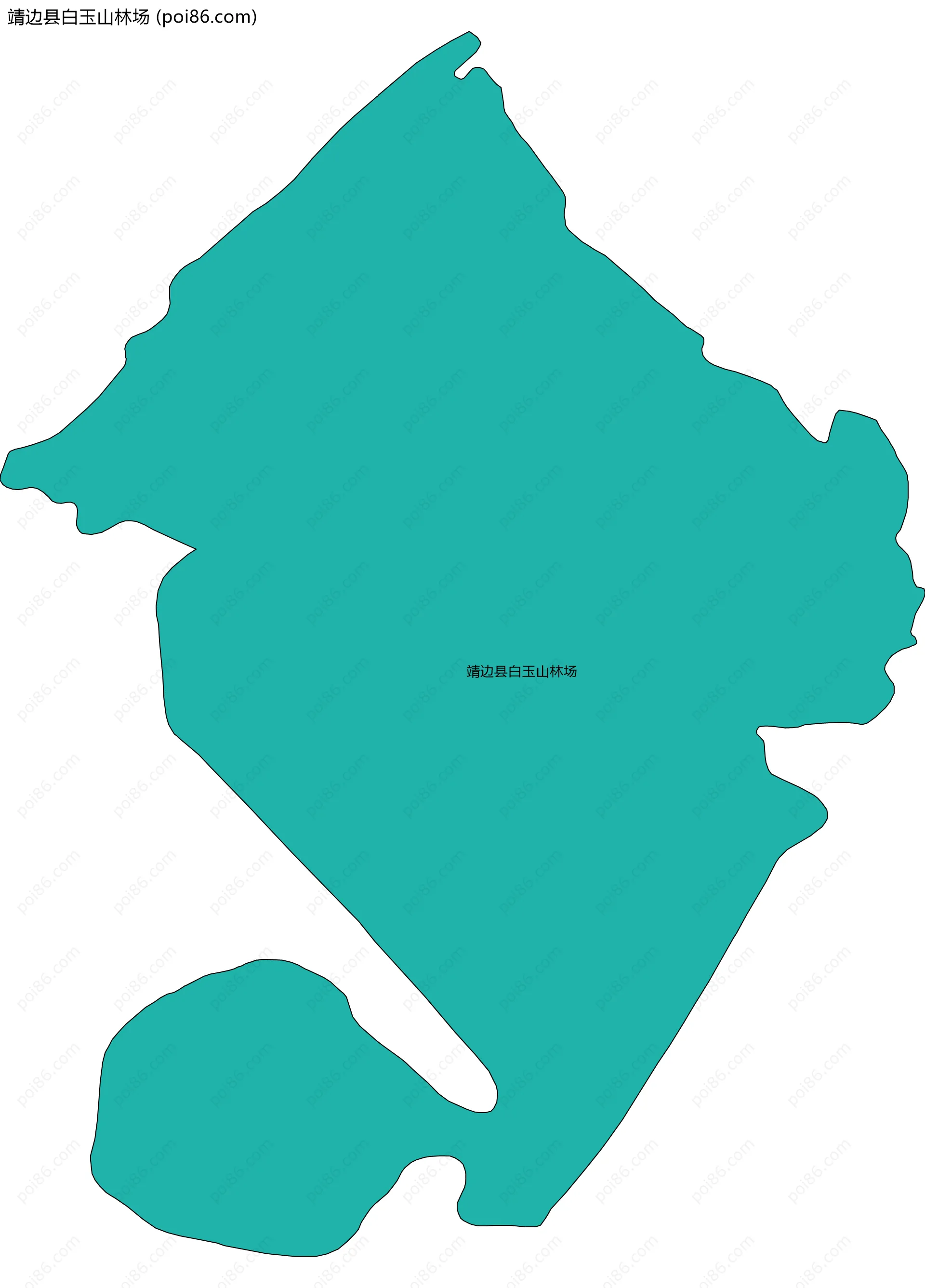 靖边县白玉山林场边界地图