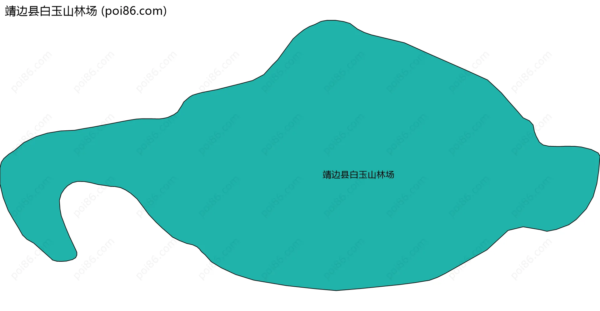 靖边县白玉山林场边界地图