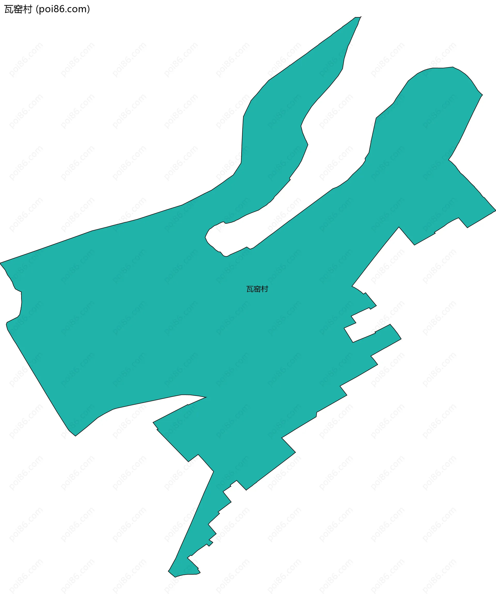 瓦窑村边界地图