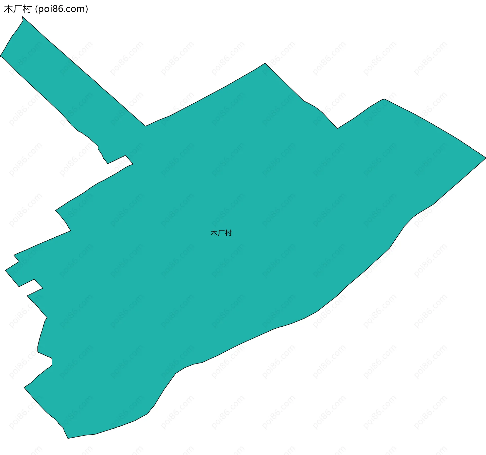 木厂村边界地图