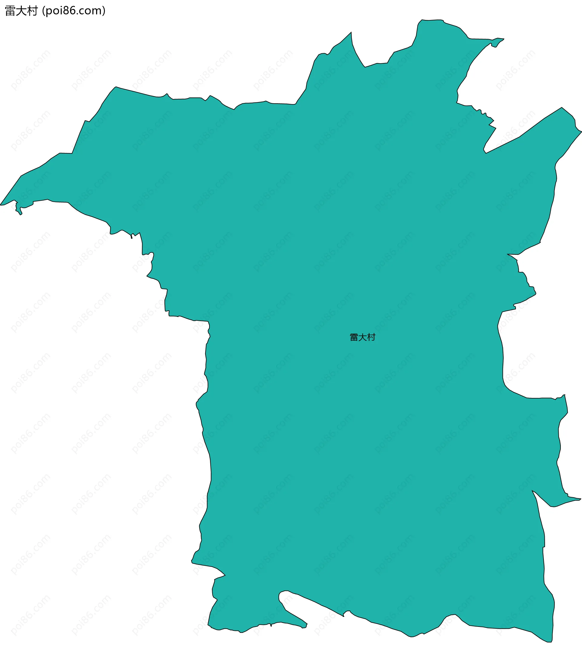 雷大村边界地图