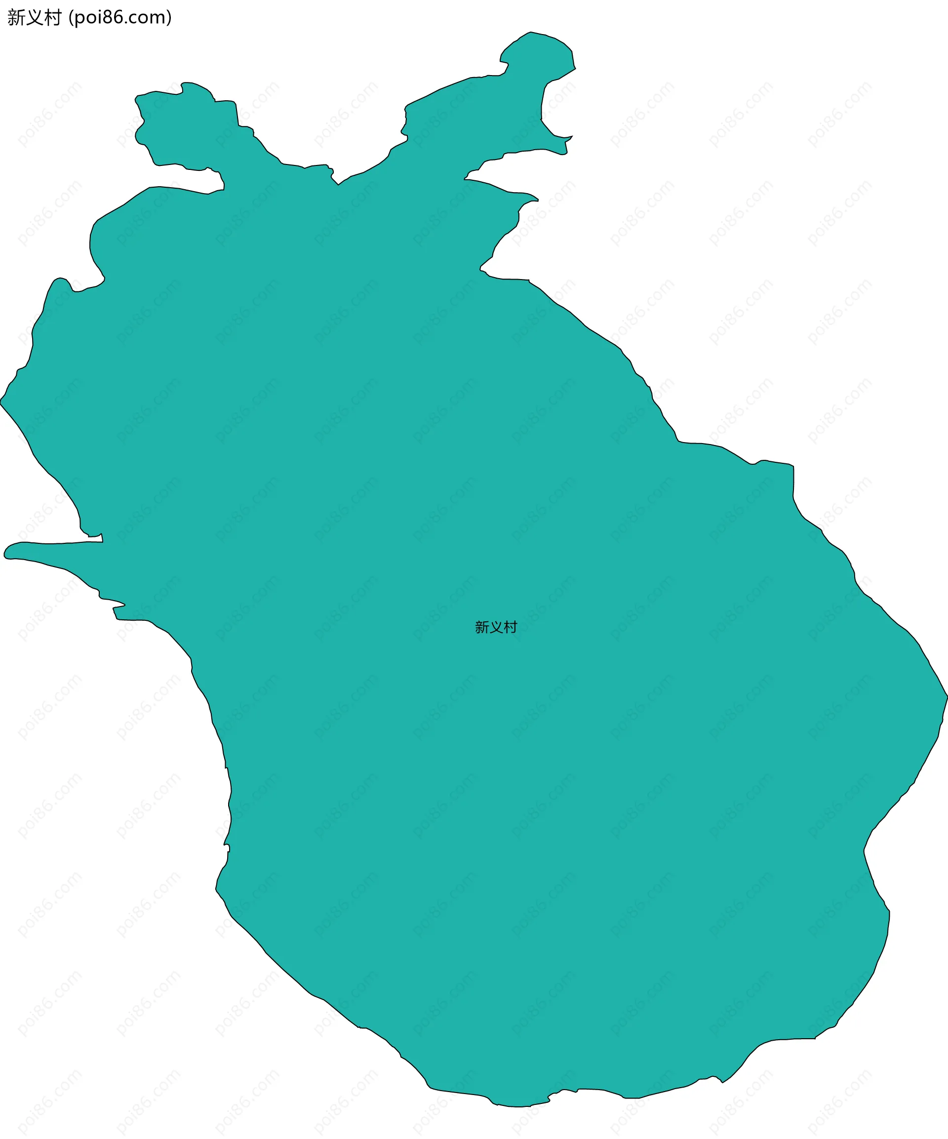 新义村边界地图