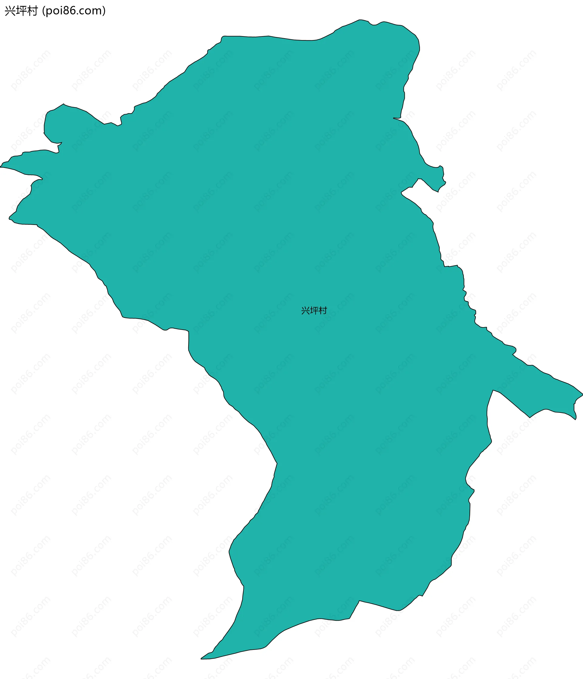 兴坪村边界地图