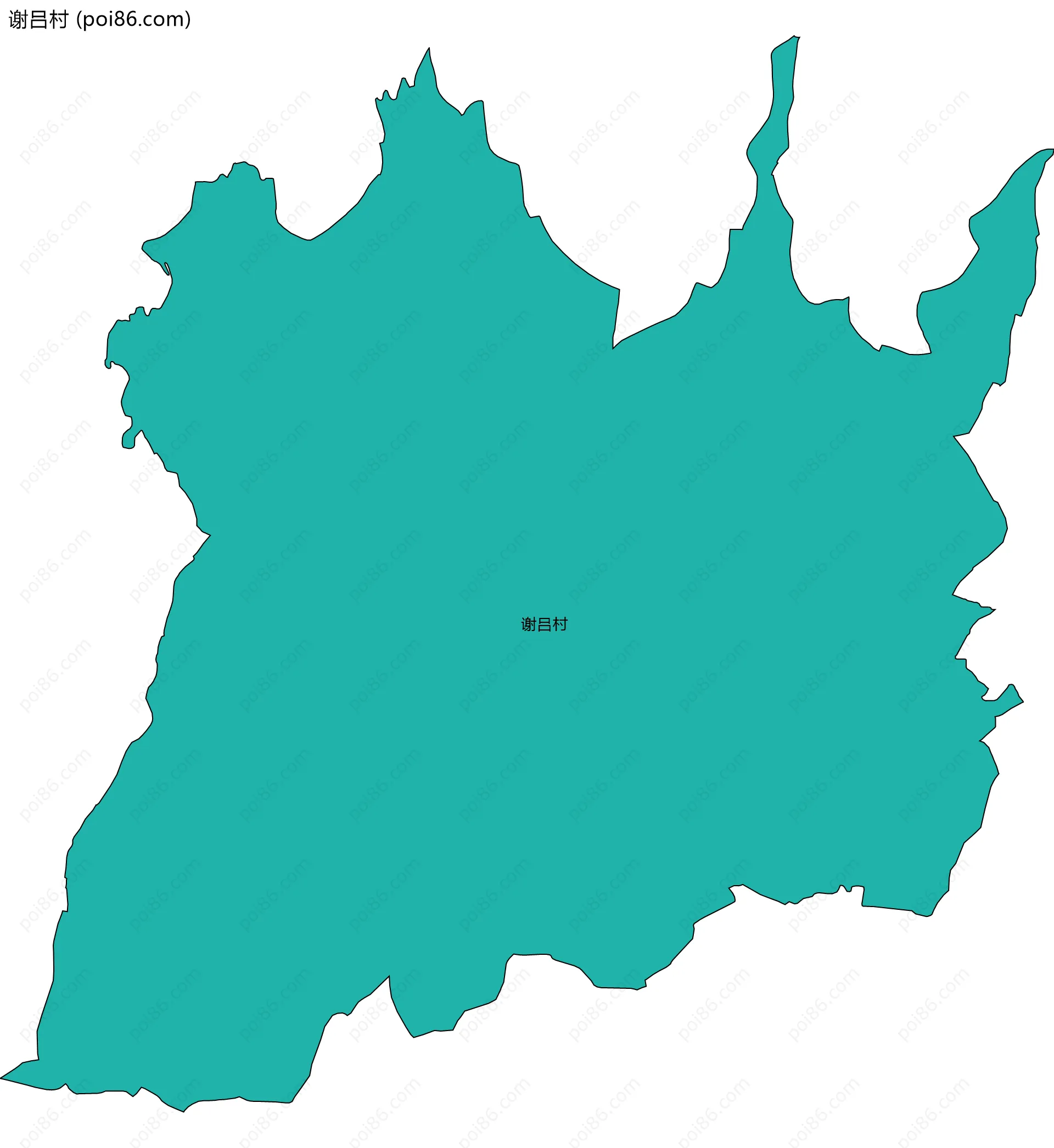 谢吕村边界地图