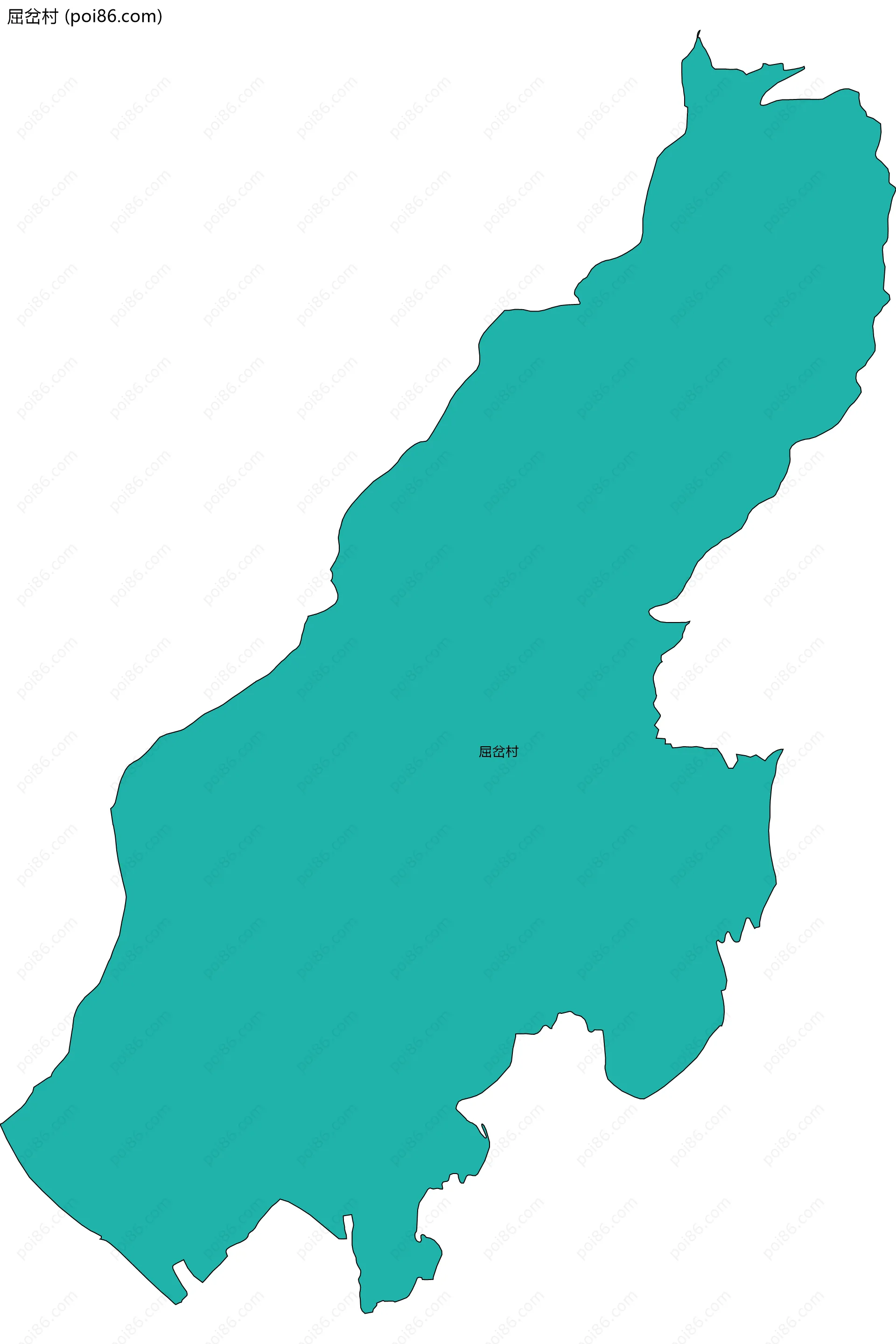 屈岔村边界地图