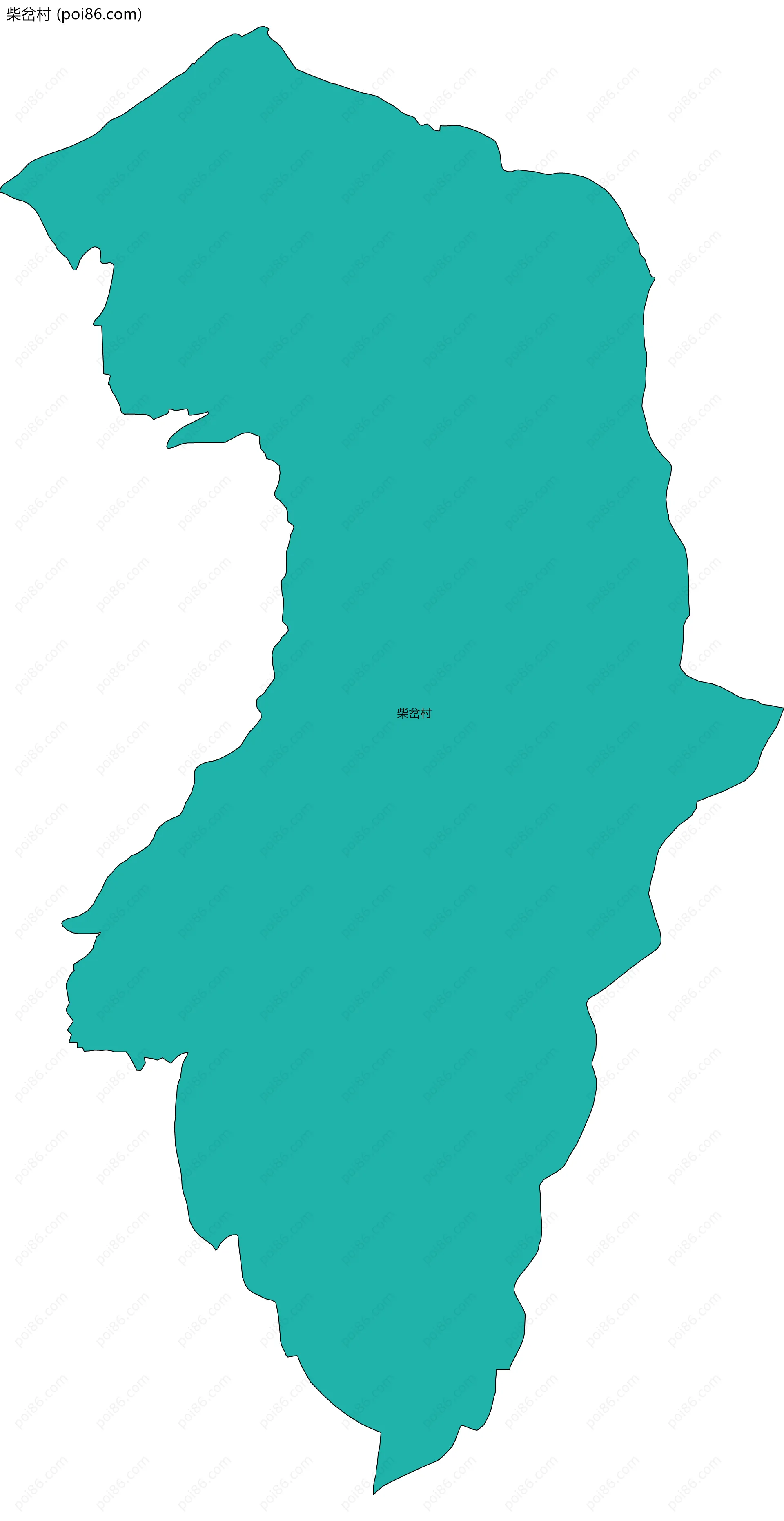 柴岔村边界地图