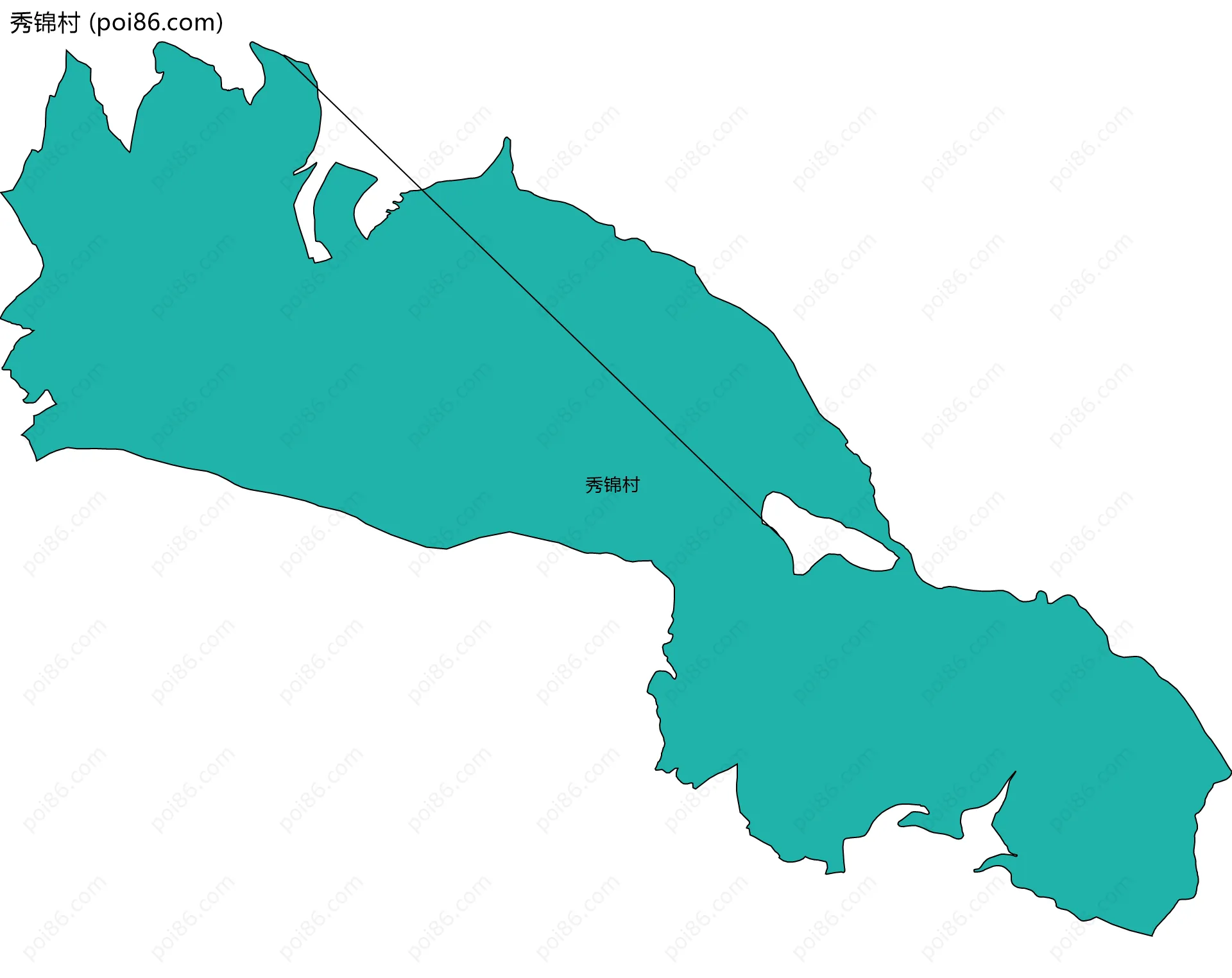秀锦村边界地图