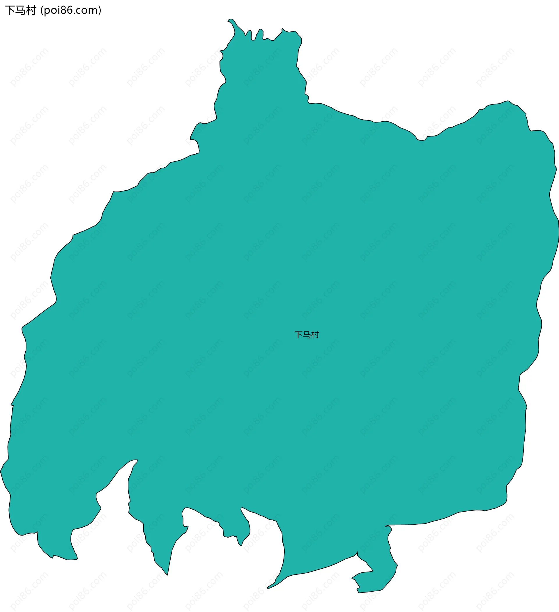 下马村边界地图
