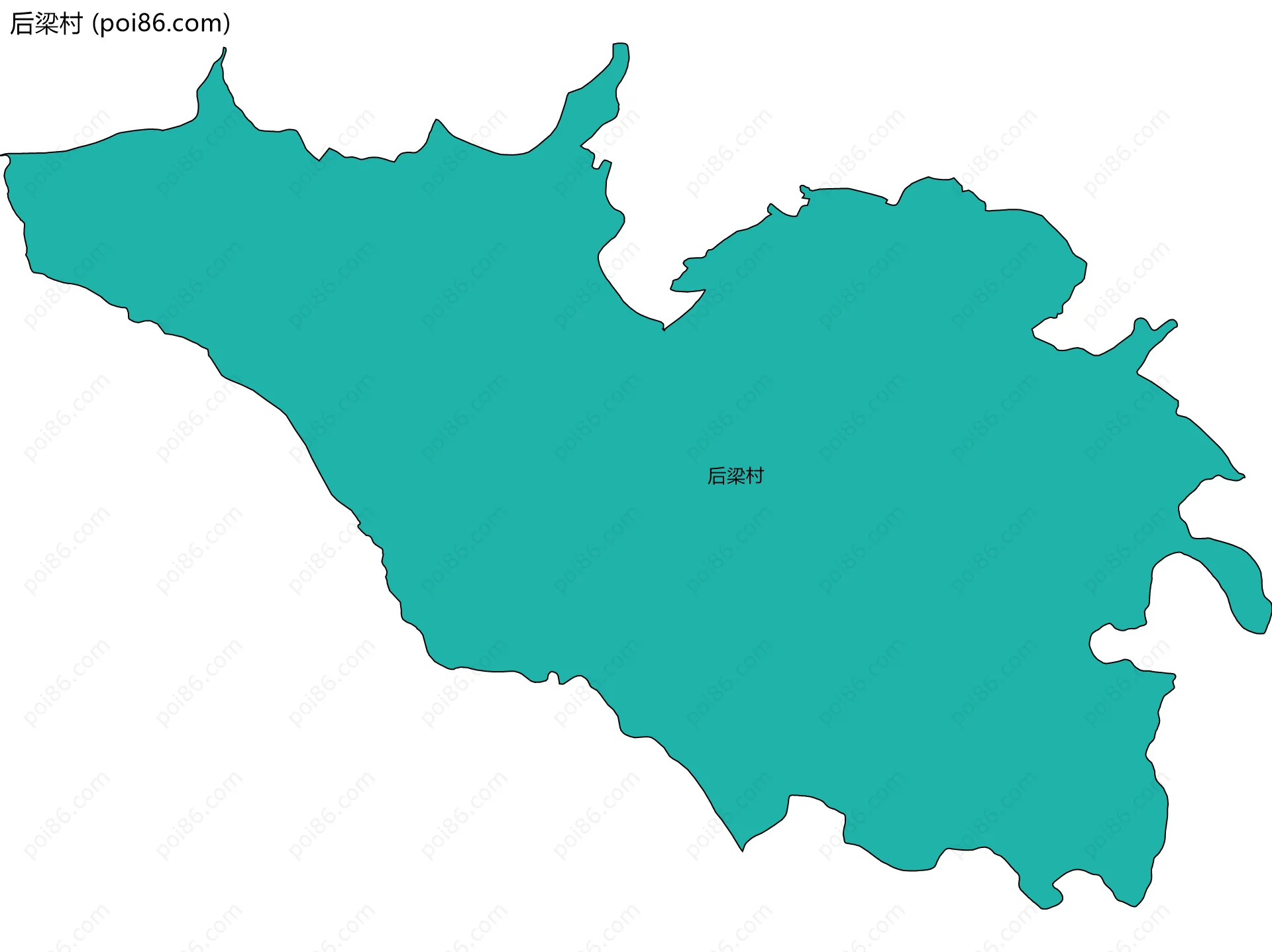 后梁村边界地图