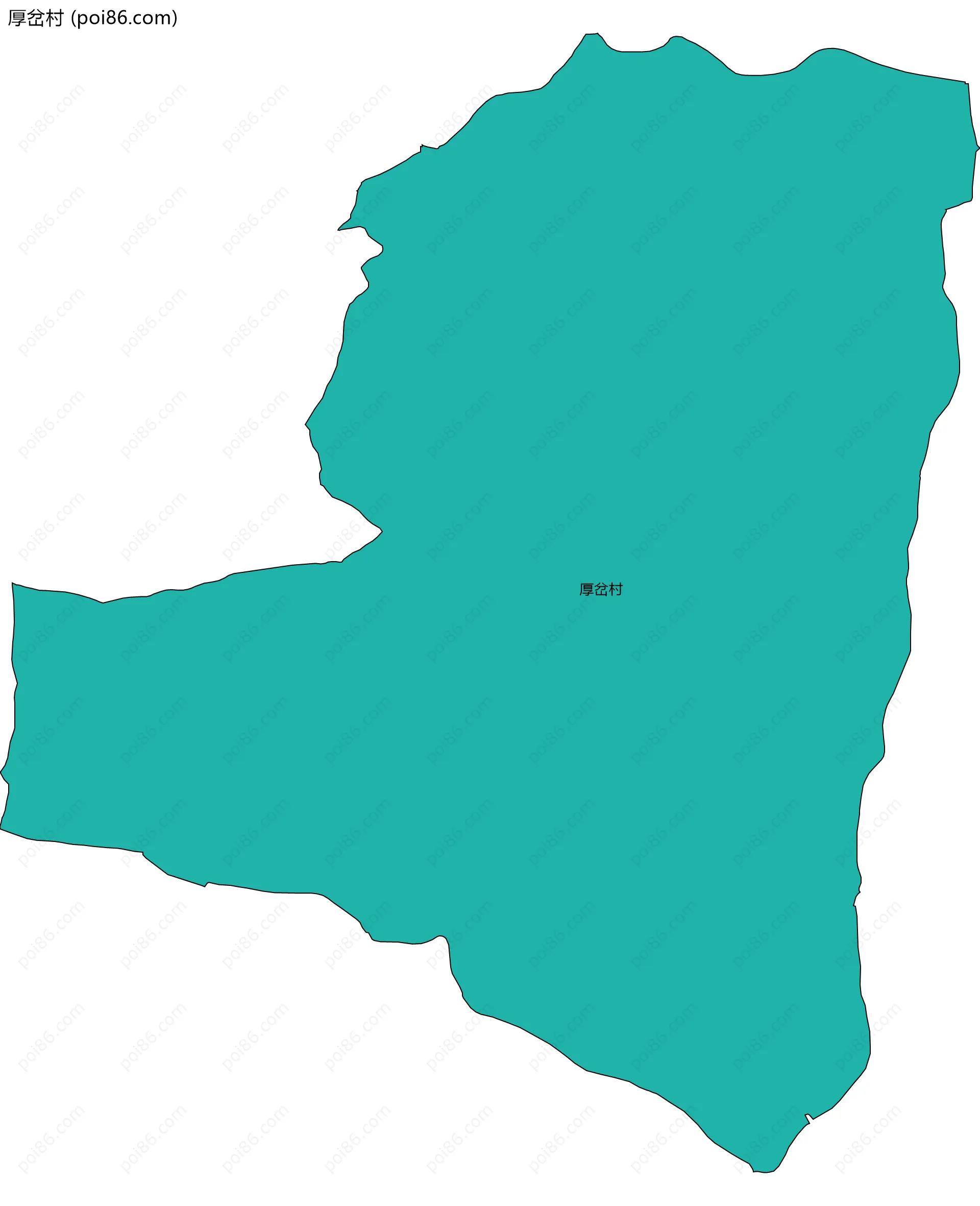 厚岔村边界地图