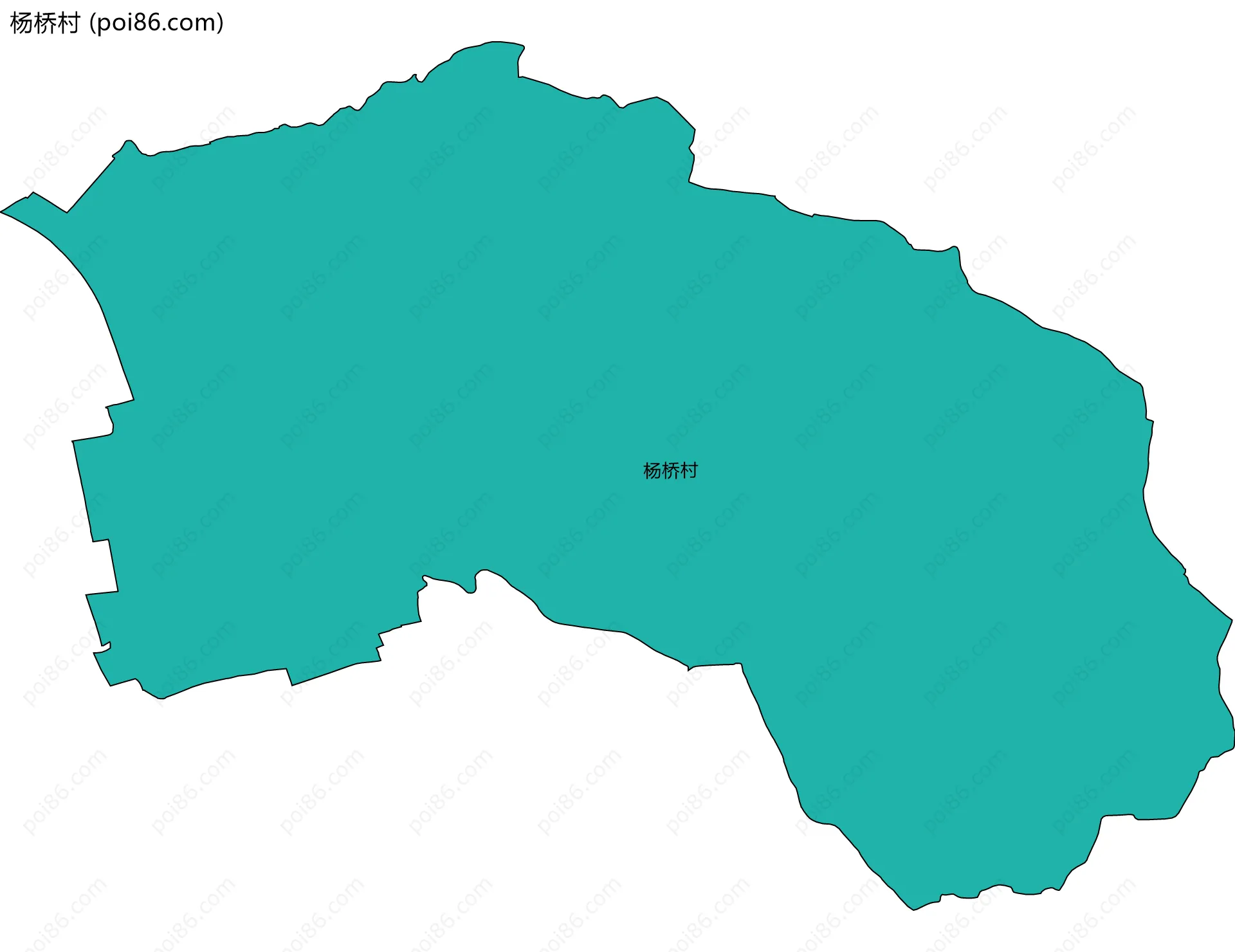杨桥村边界地图
