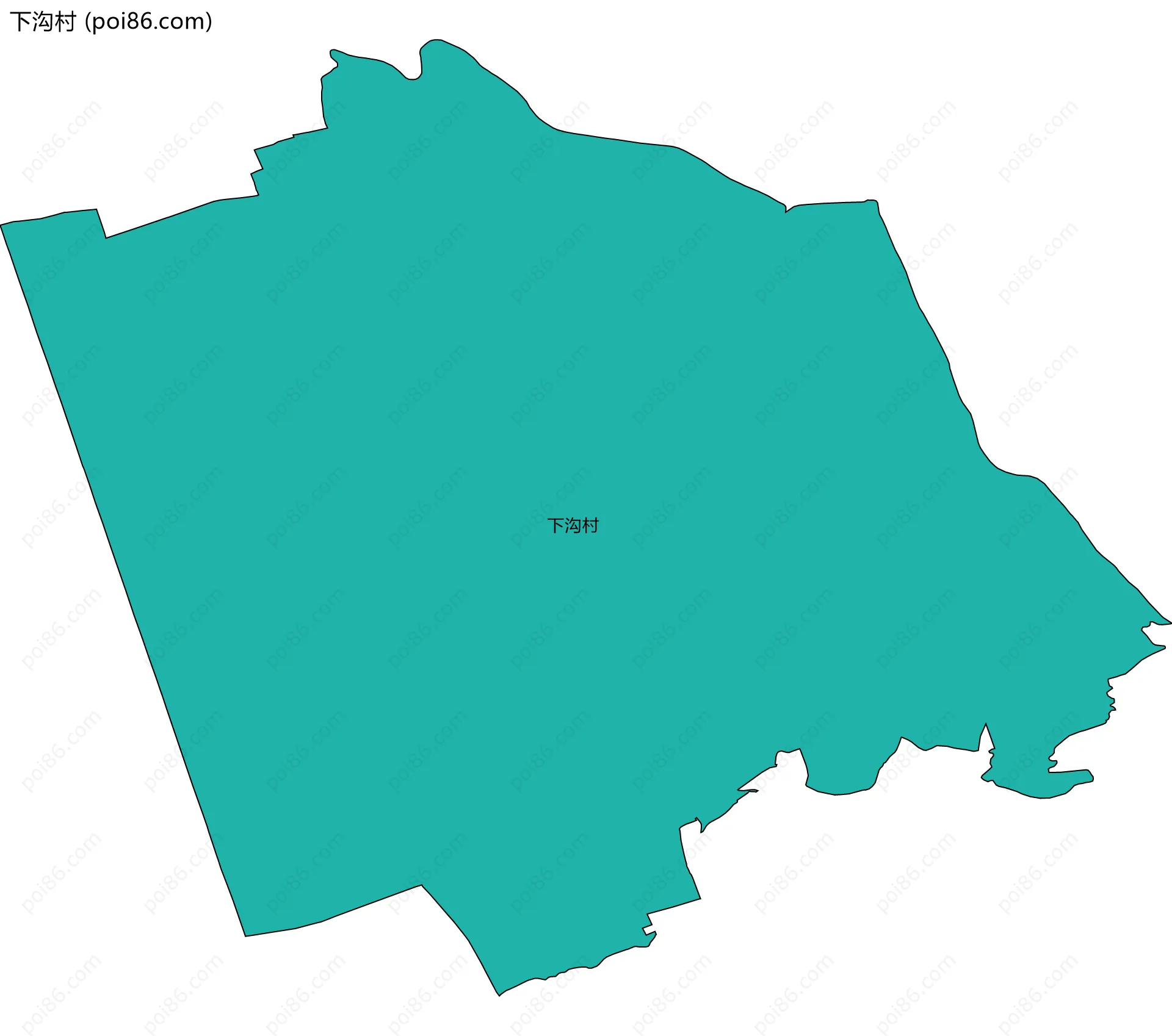 下沟村边界地图