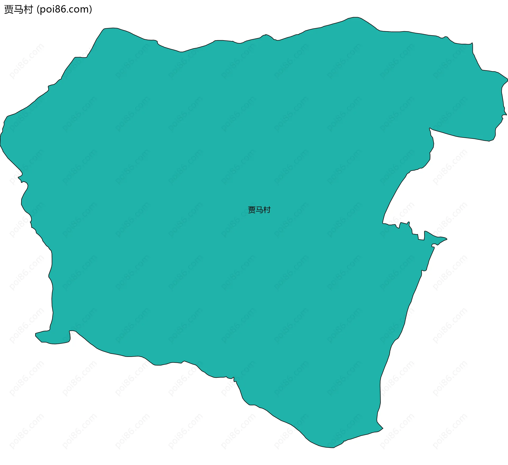 贾马村边界地图