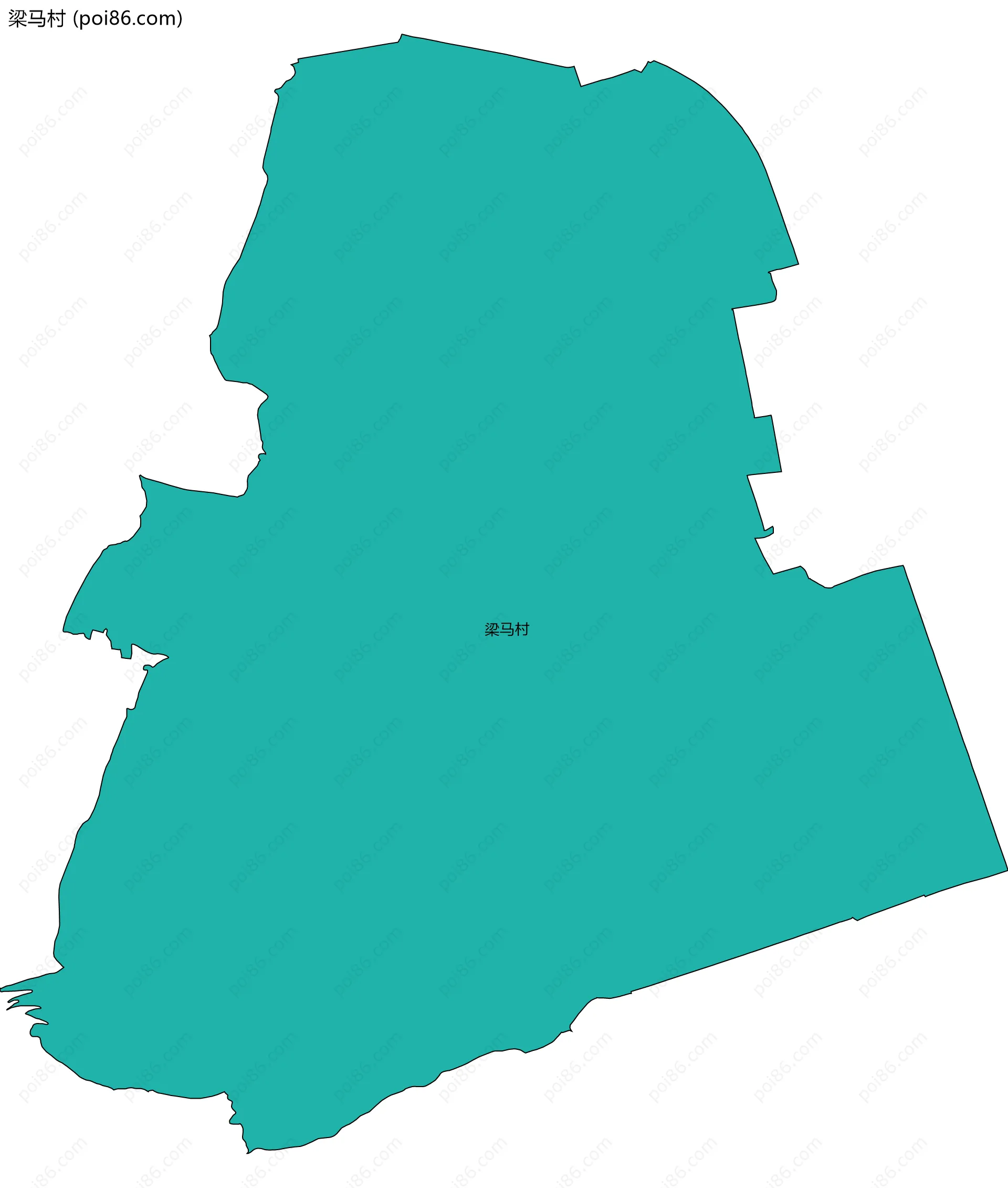 梁马村边界地图