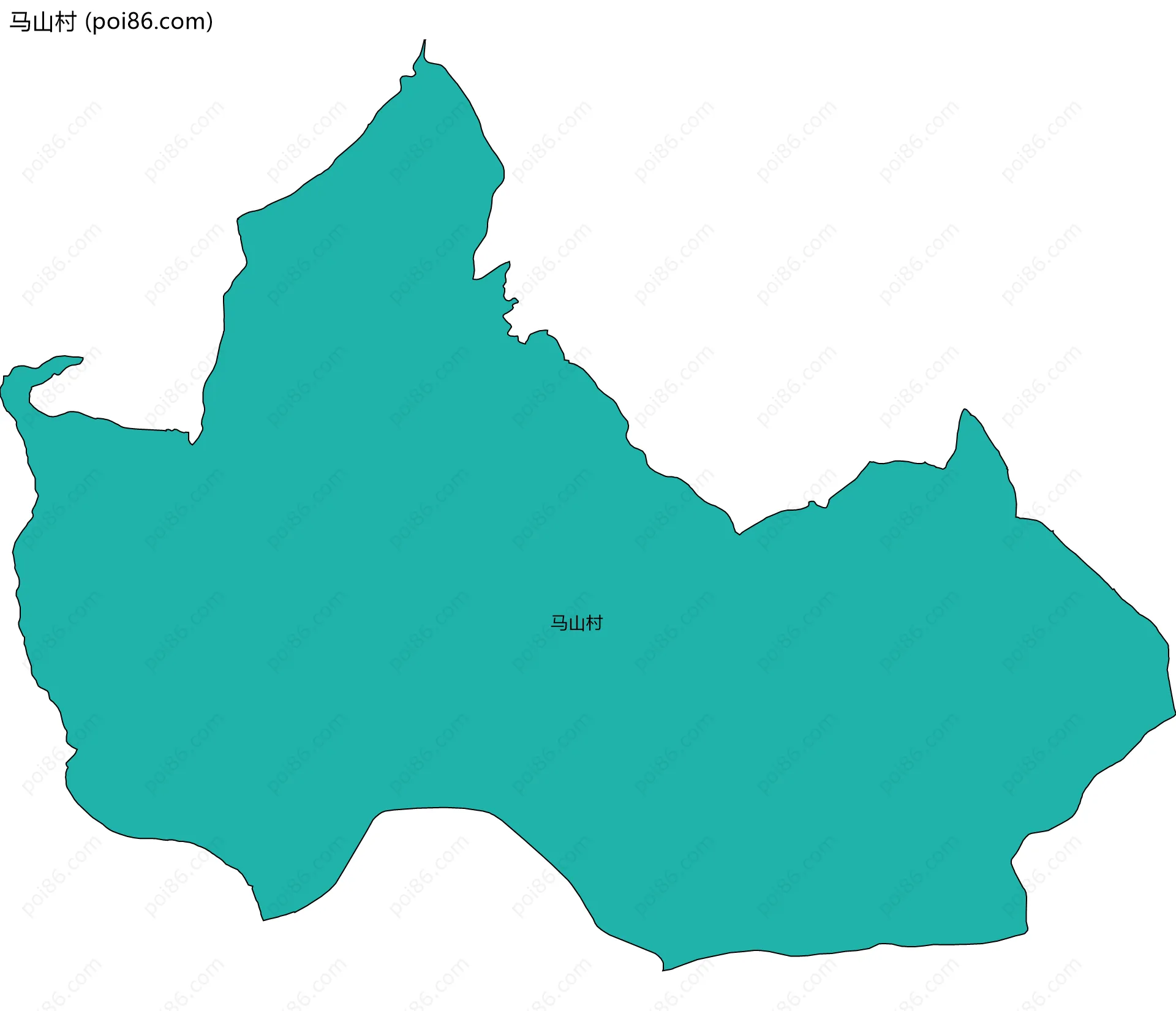 马山村边界地图