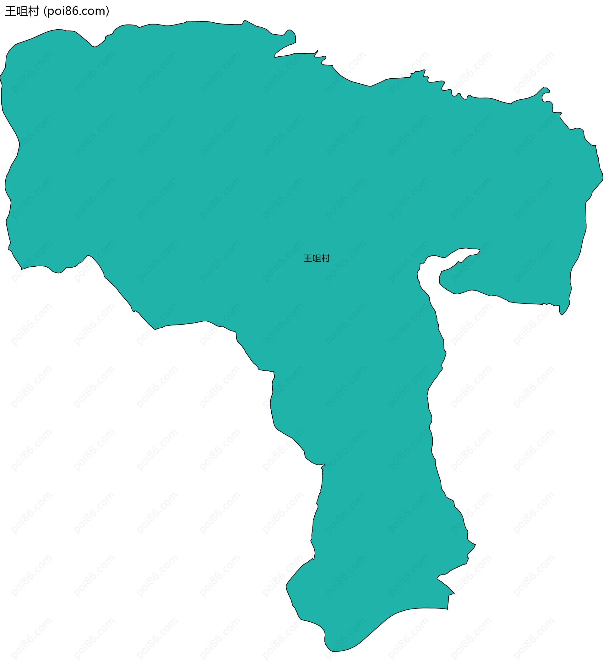 王咀村边界地图