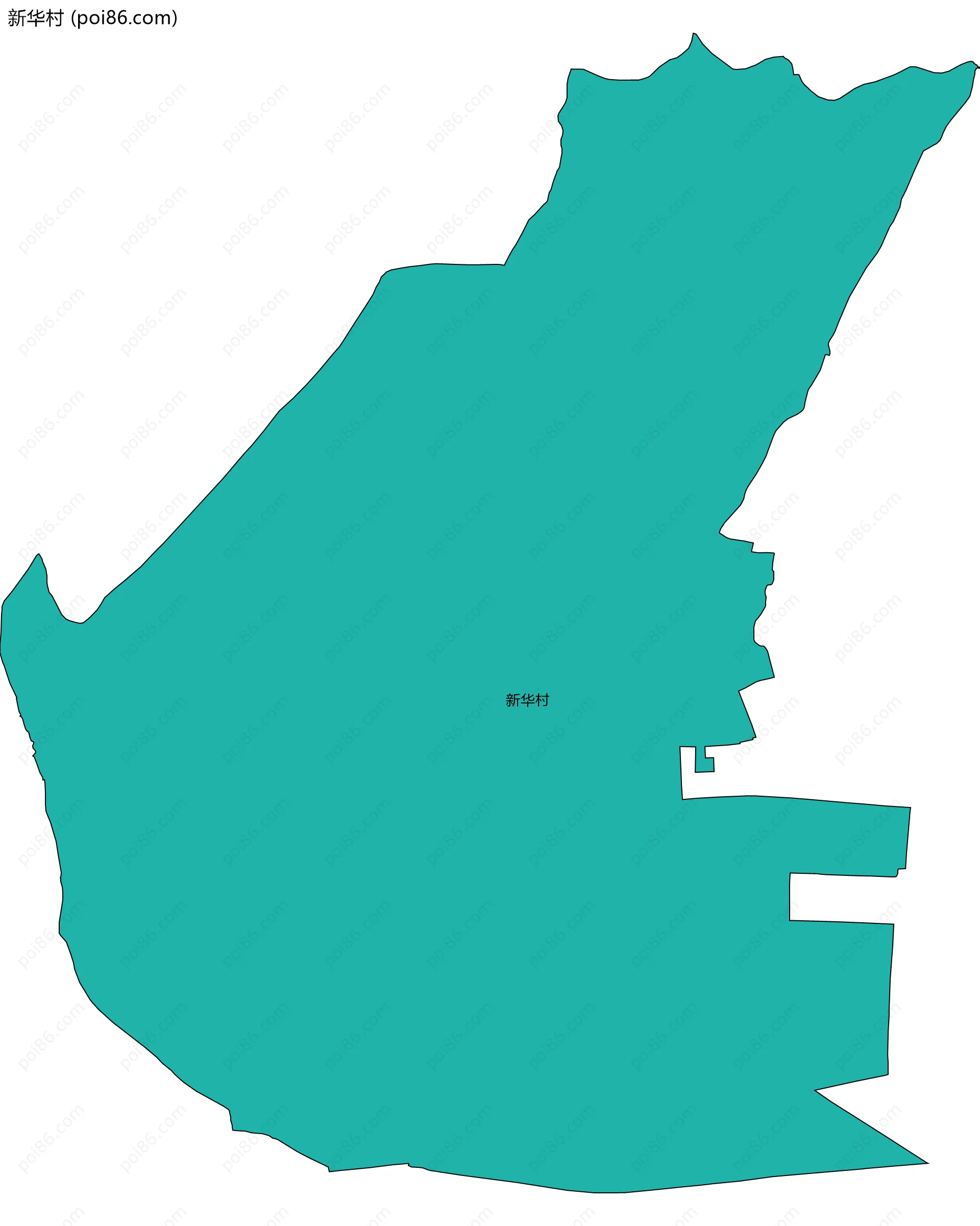 新华村边界地图
