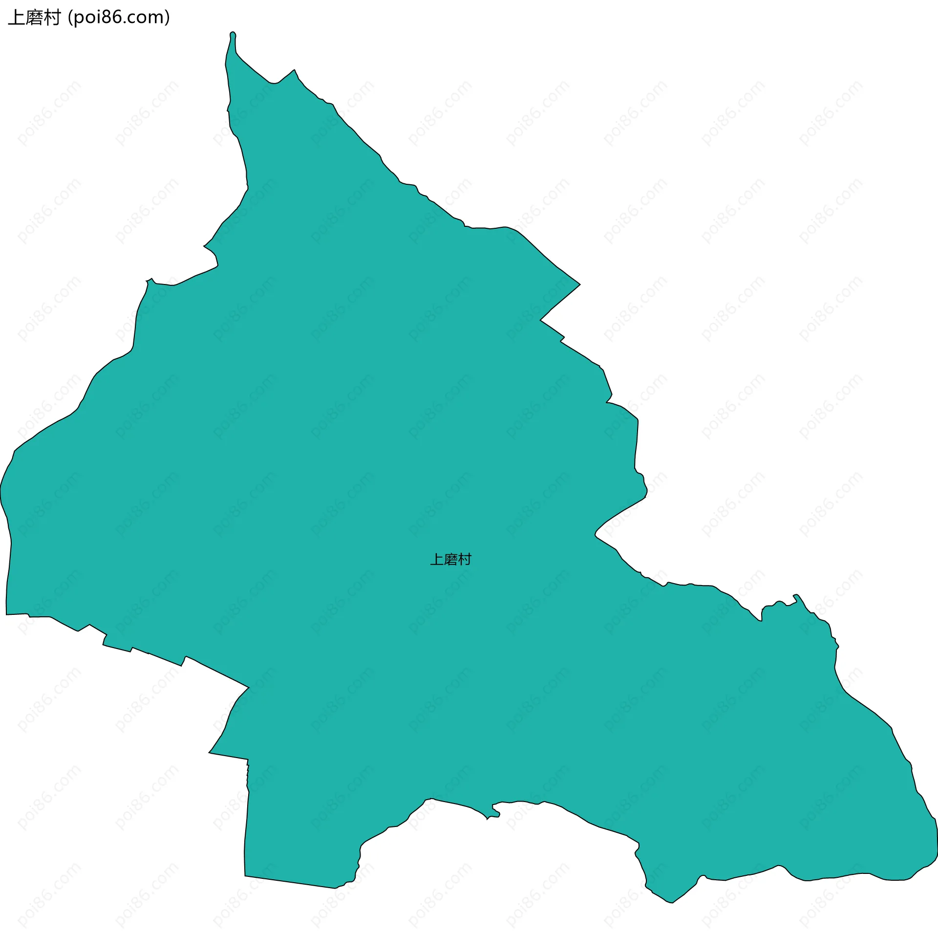 上磨村边界地图