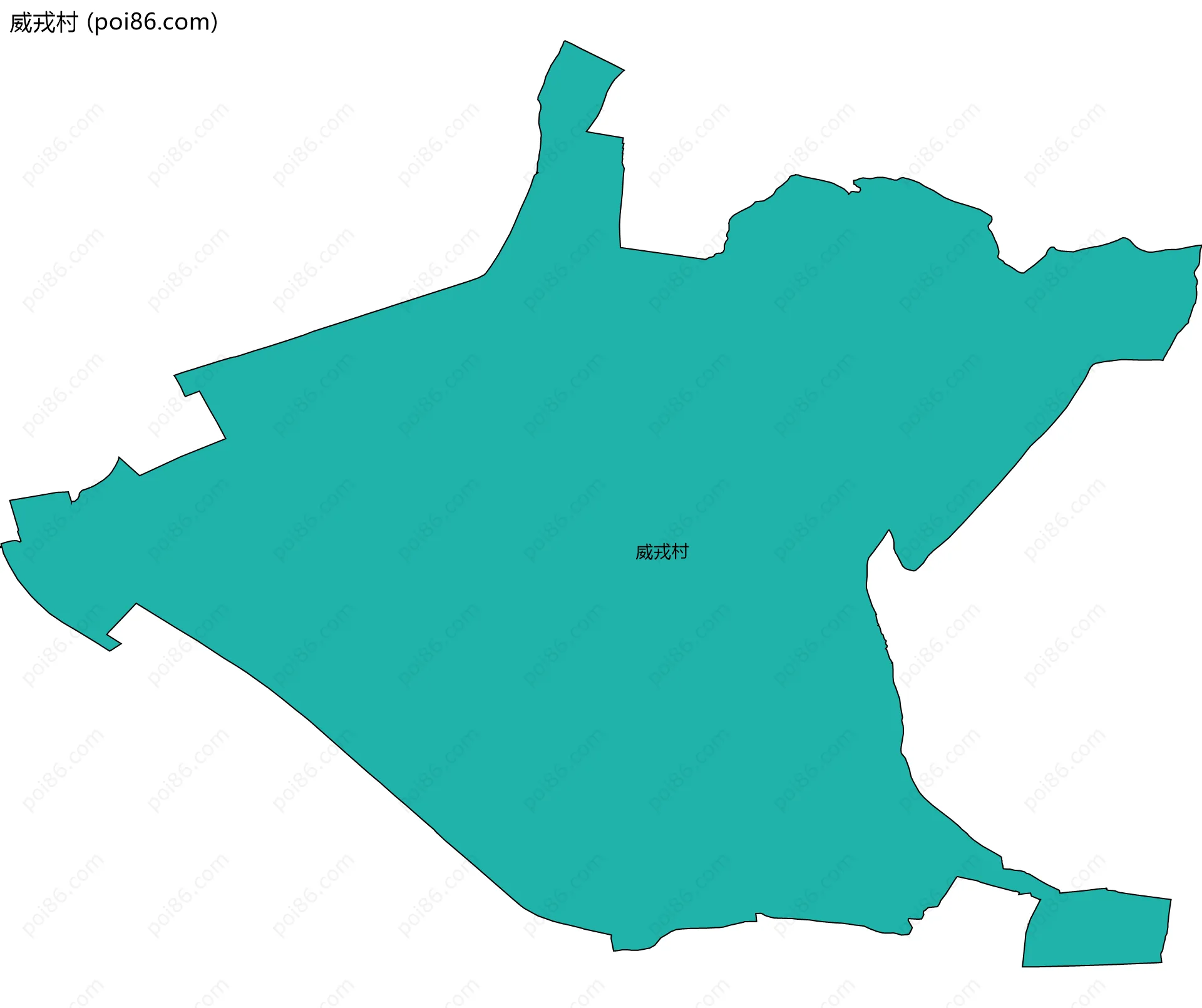 威戎村边界地图
