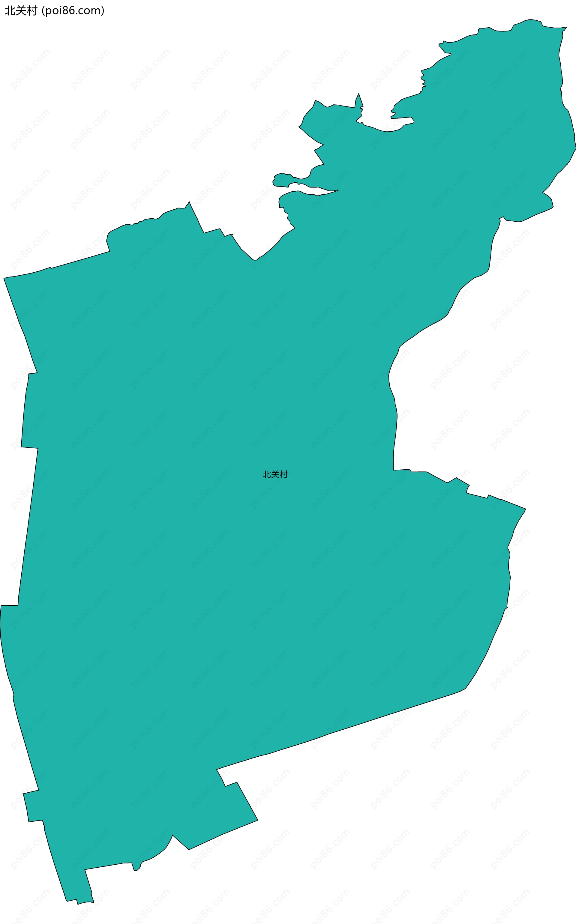北关村边界地图