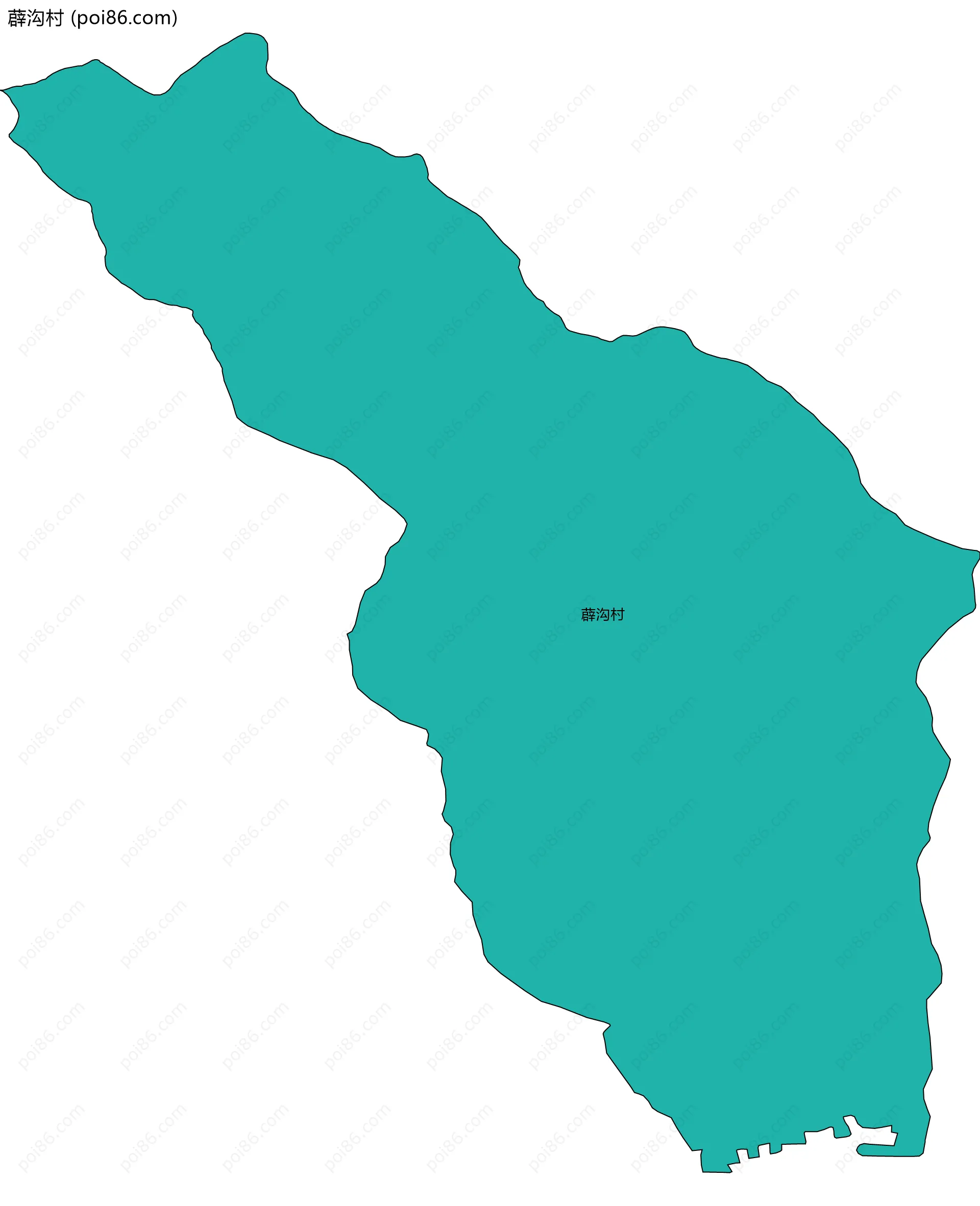 薜沟村边界地图