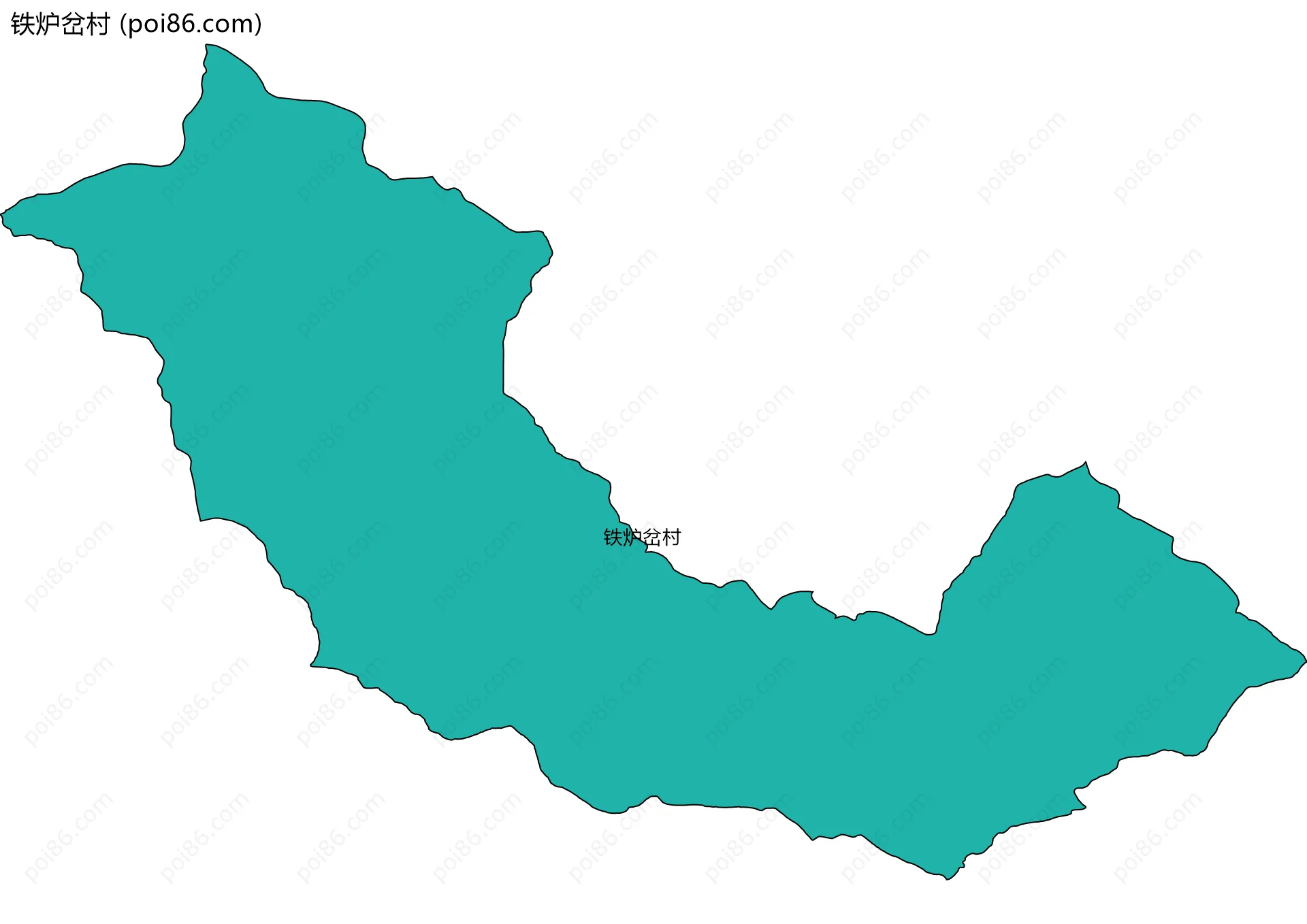铁炉岔村边界地图