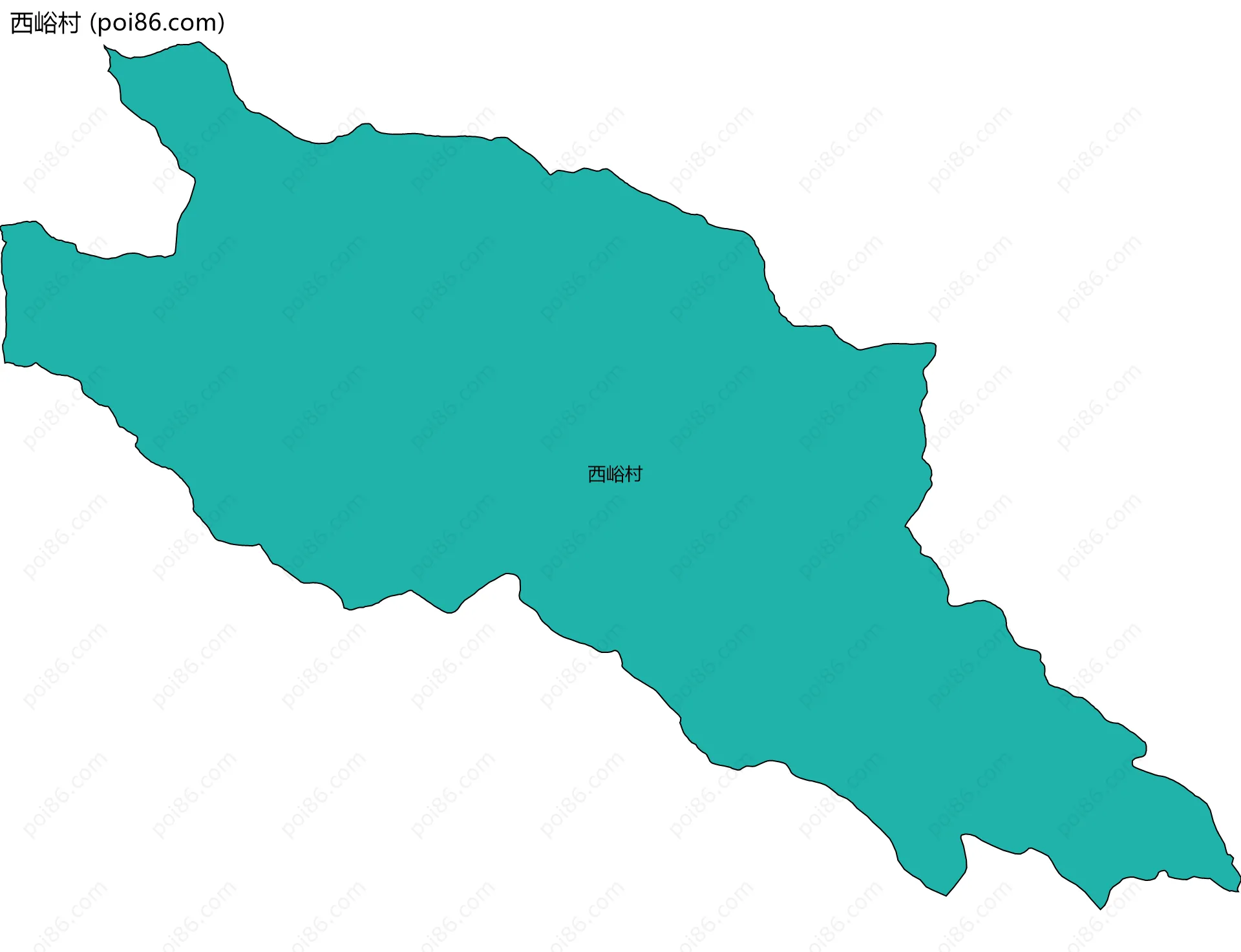 西峪村边界地图