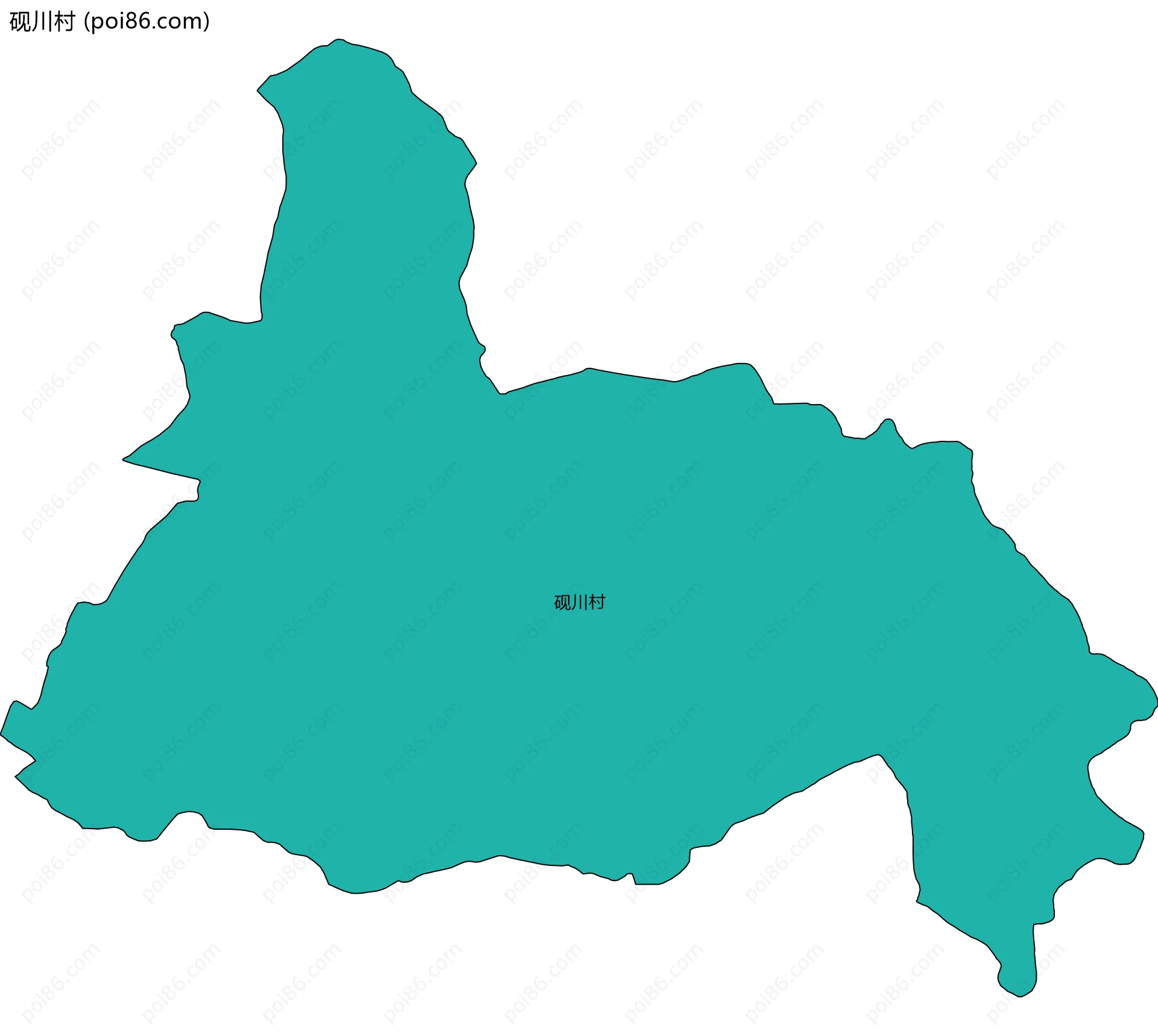 砚川村边界地图