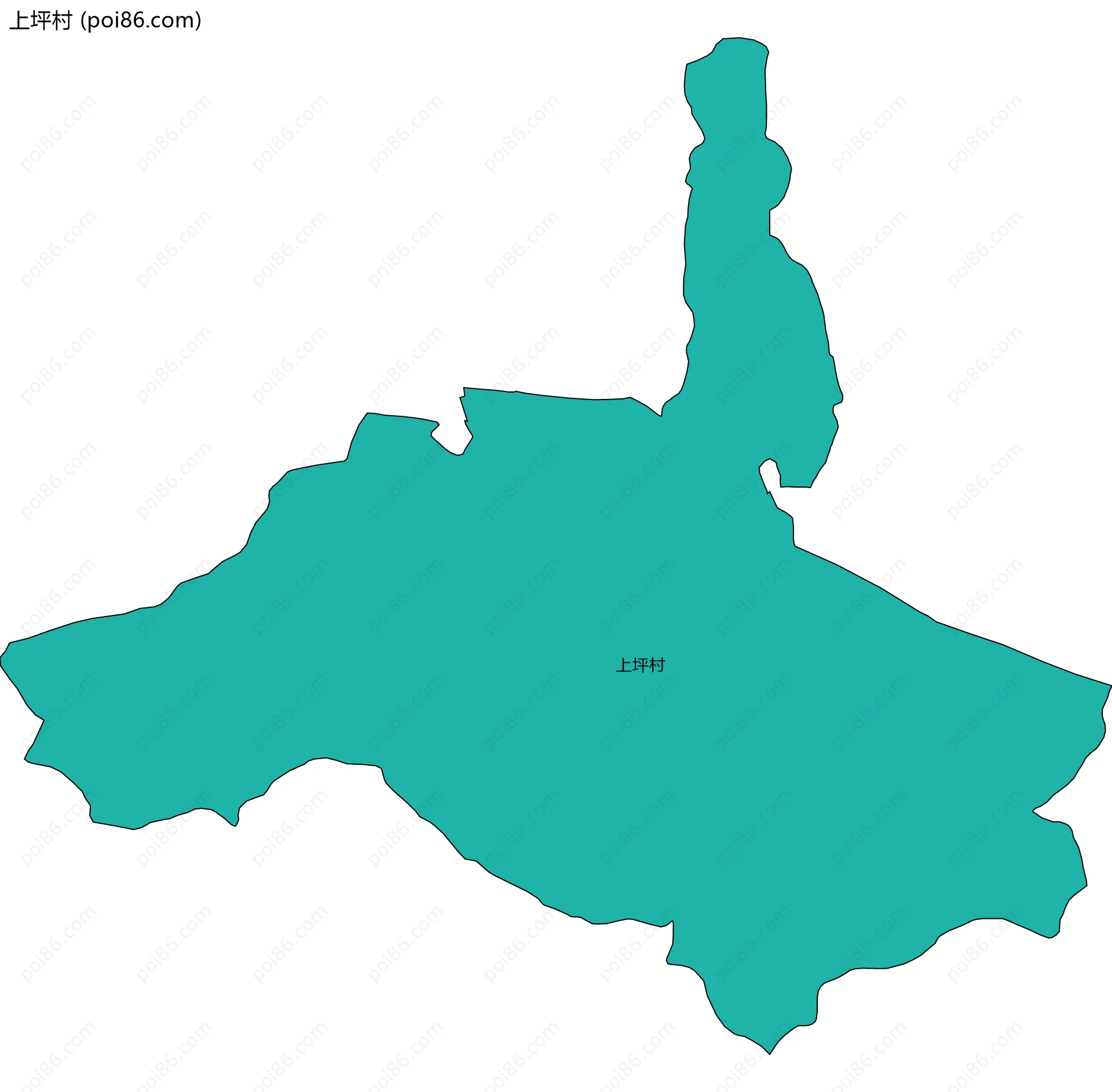 上坪村边界地图