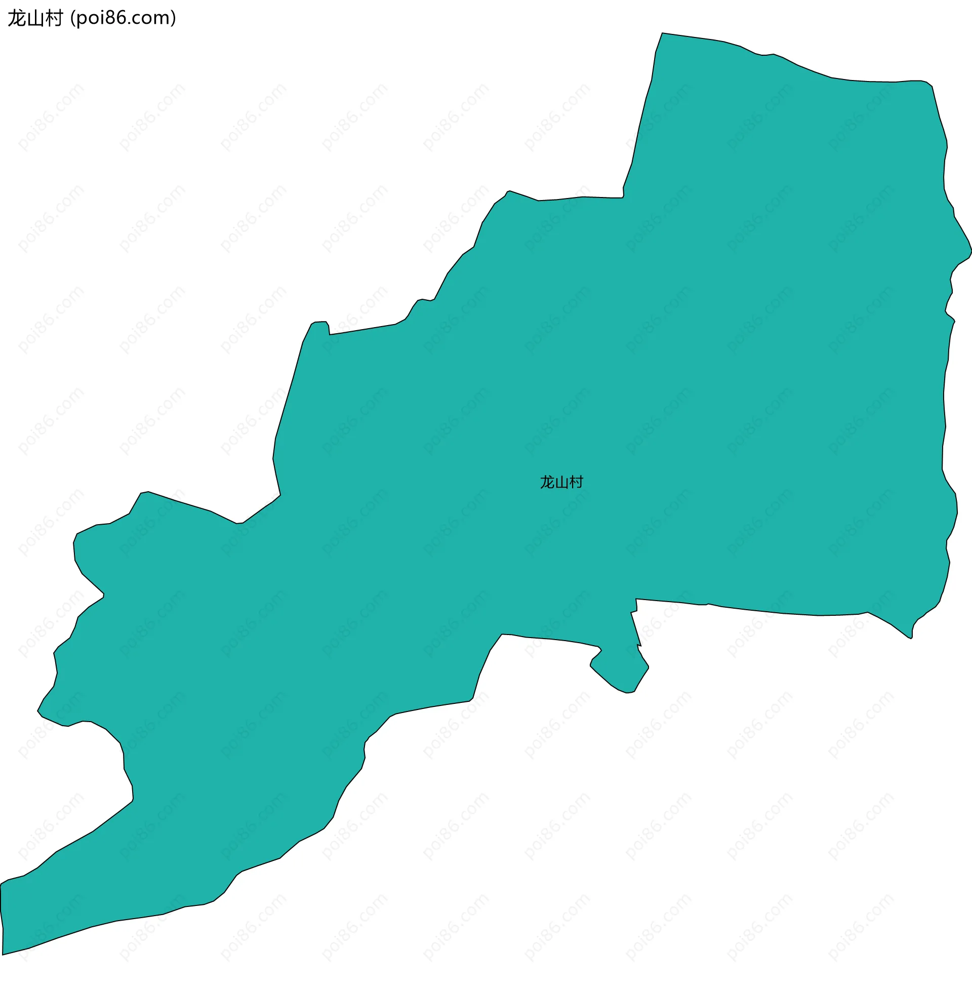 龙山村边界地图