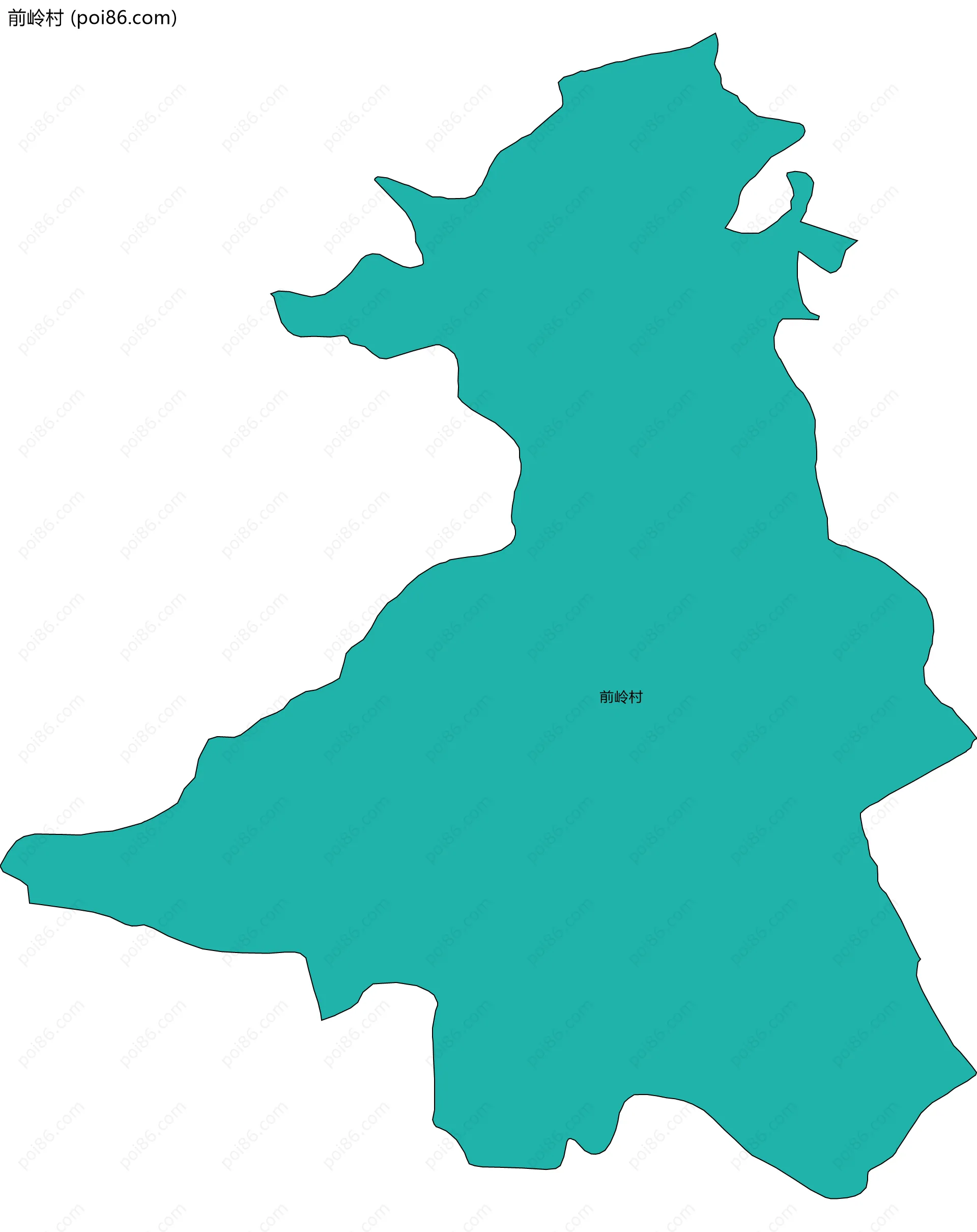 前岭村边界地图