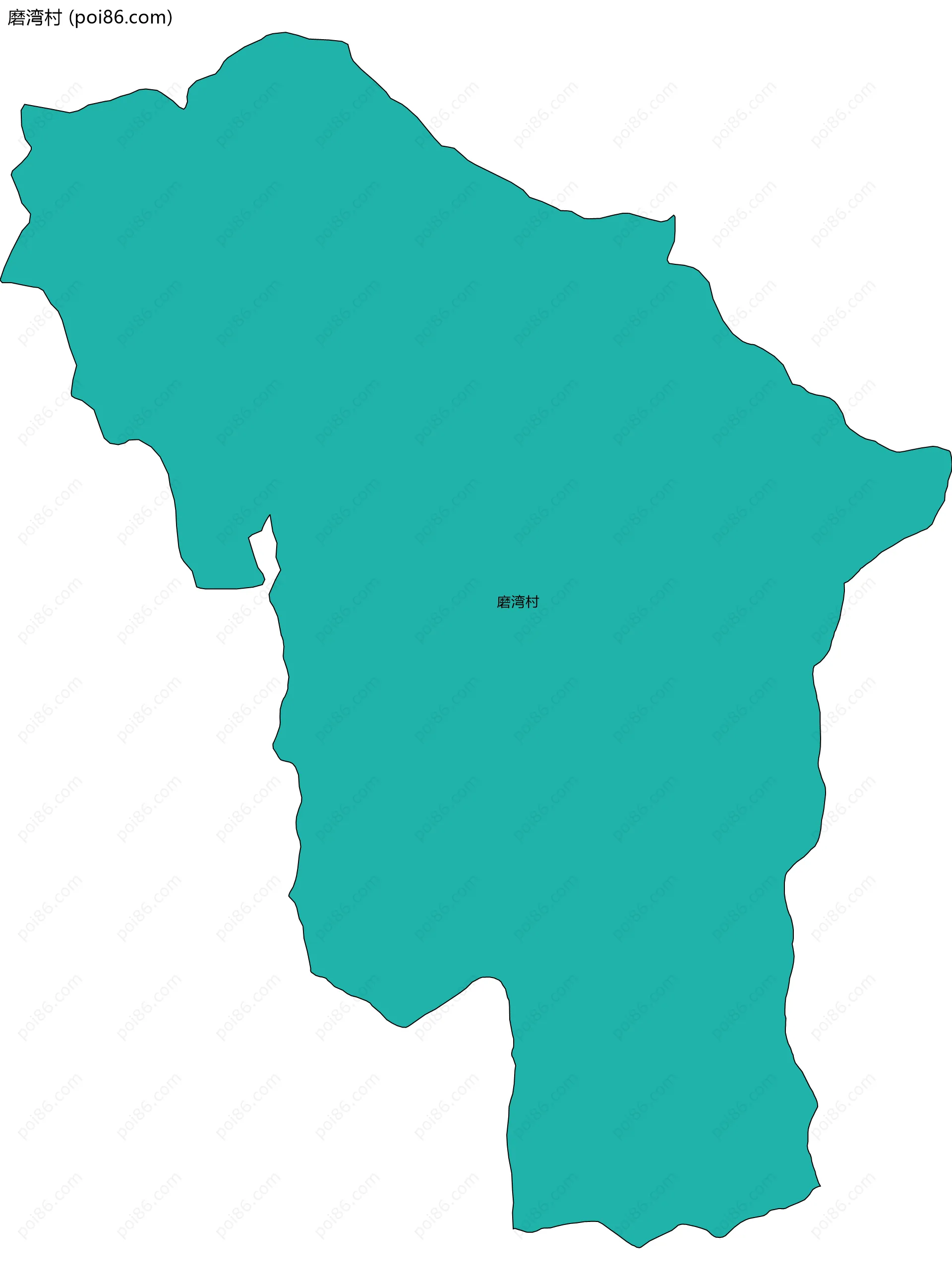 磨湾村边界地图