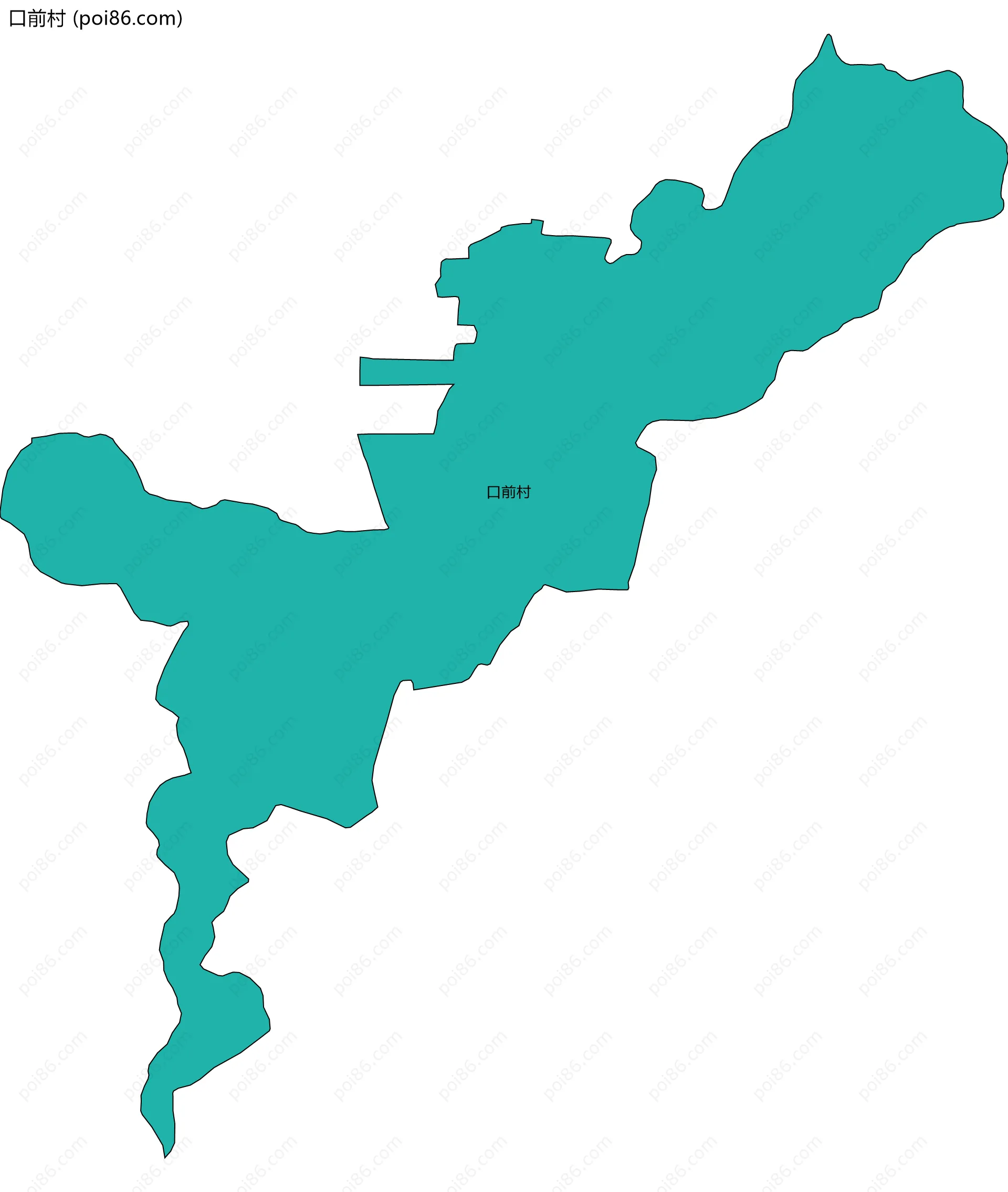 口前村边界地图