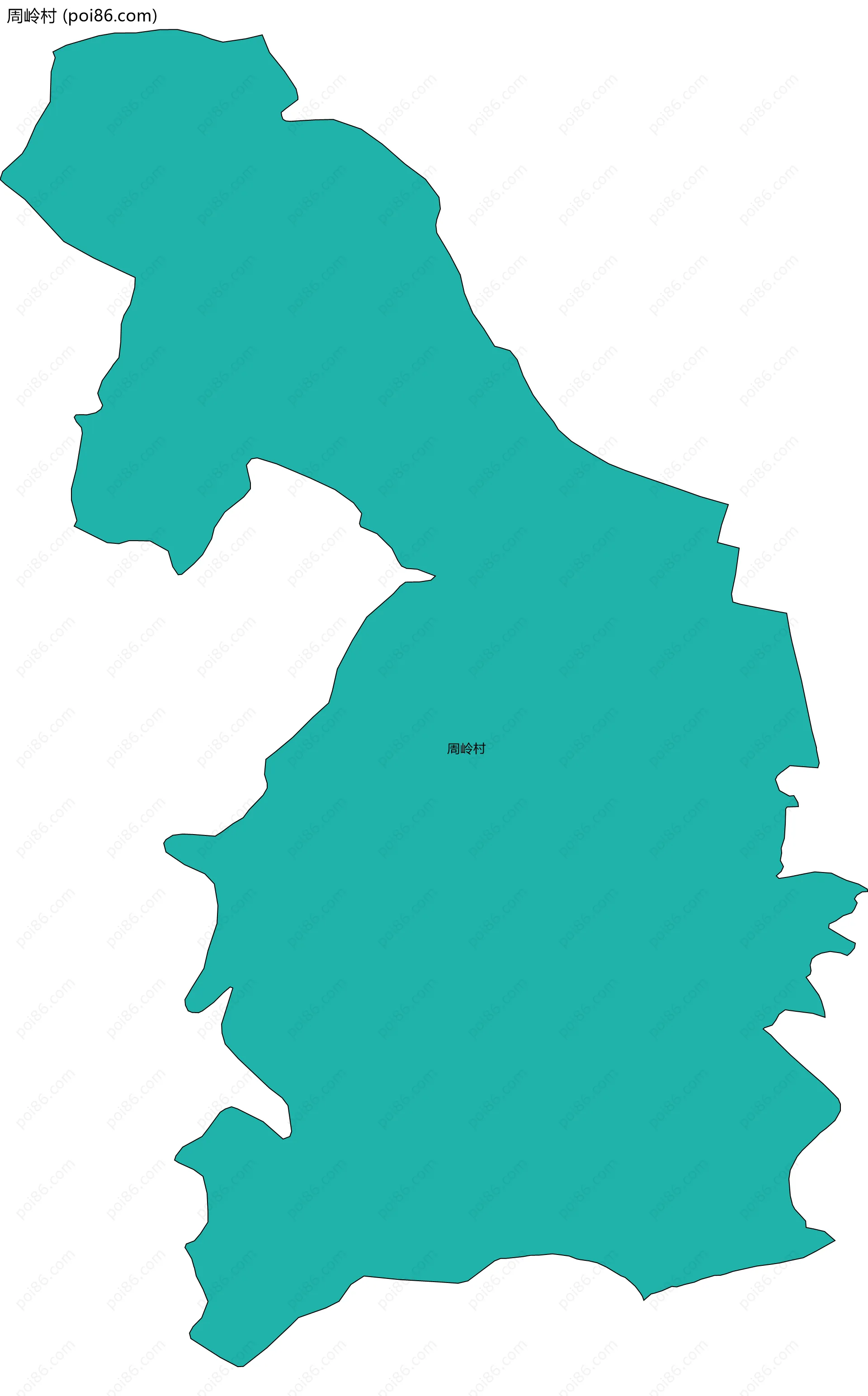 周岭村边界地图