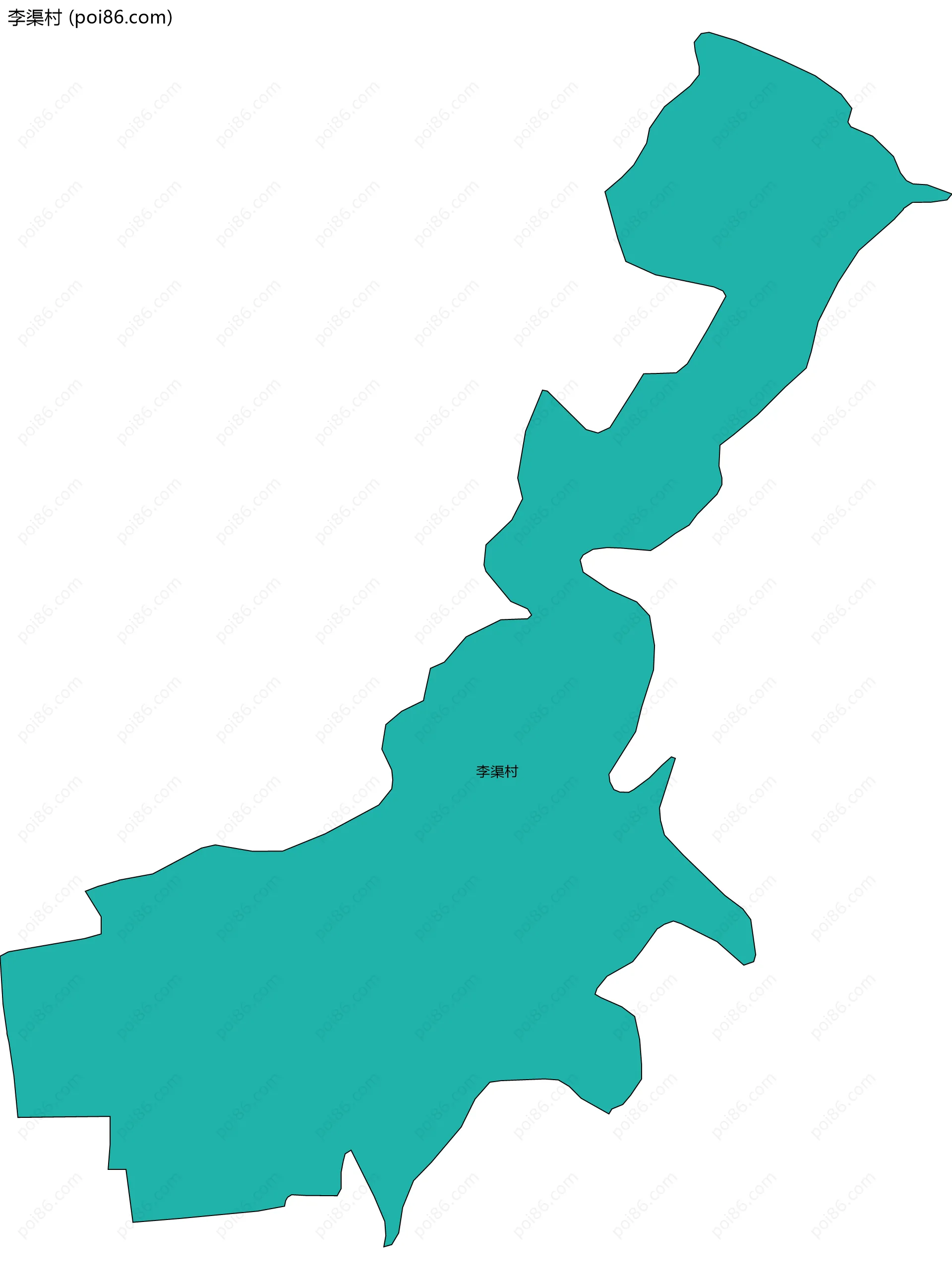 李渠村边界地图
