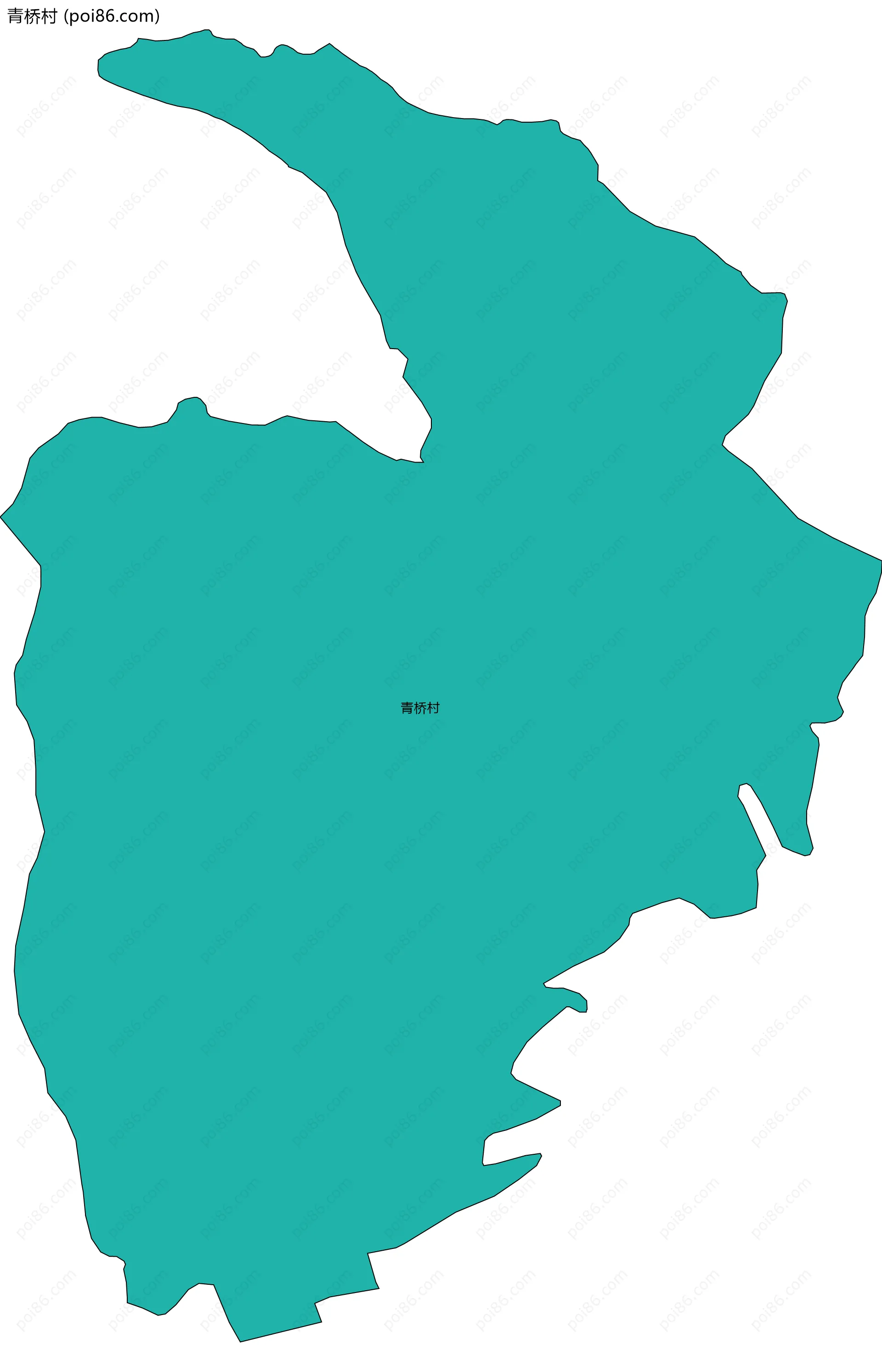 青桥村边界地图