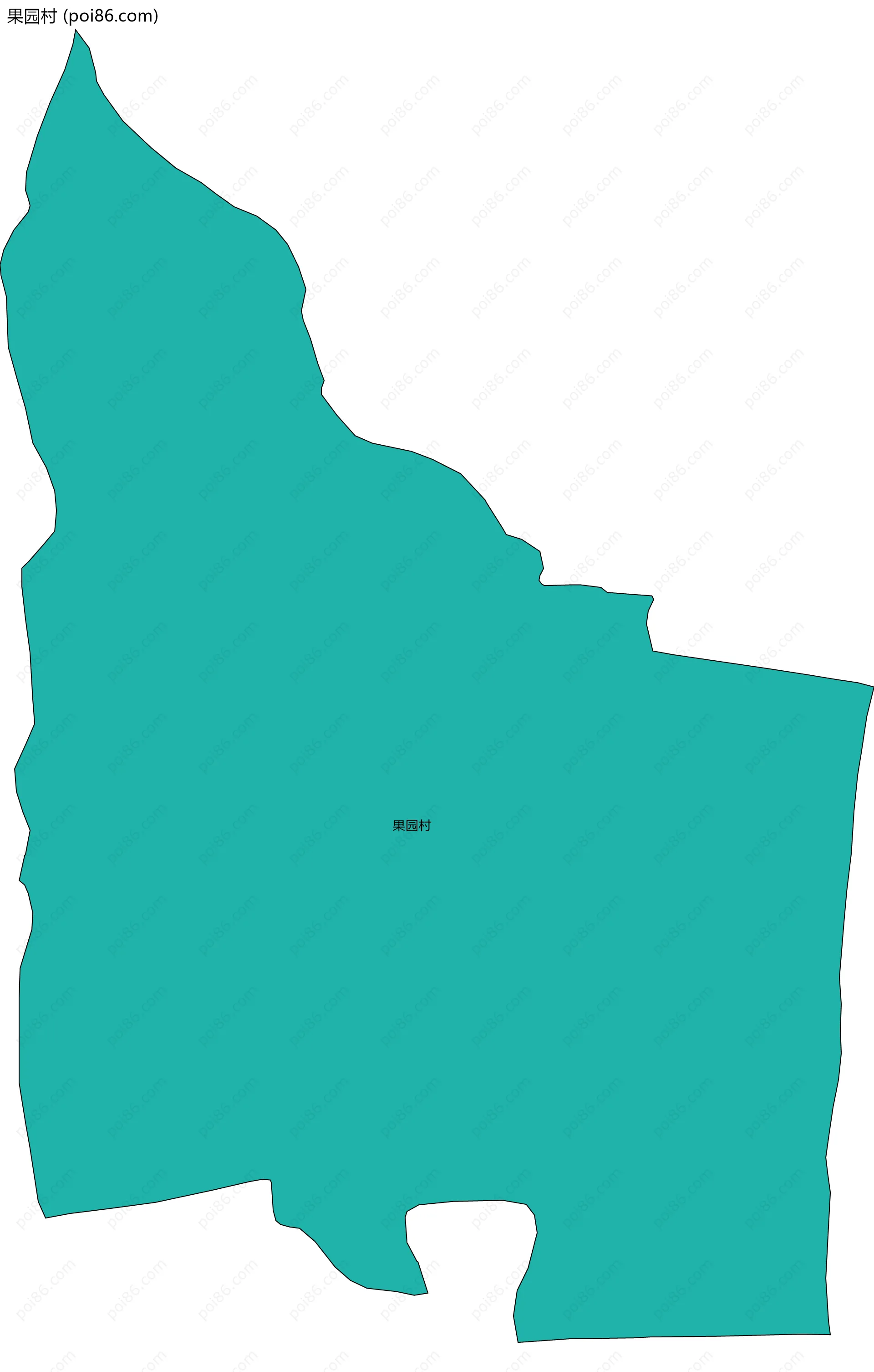 果园村边界地图