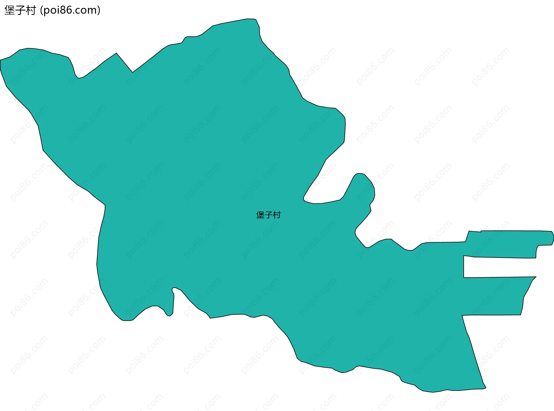 堡子村边界地图