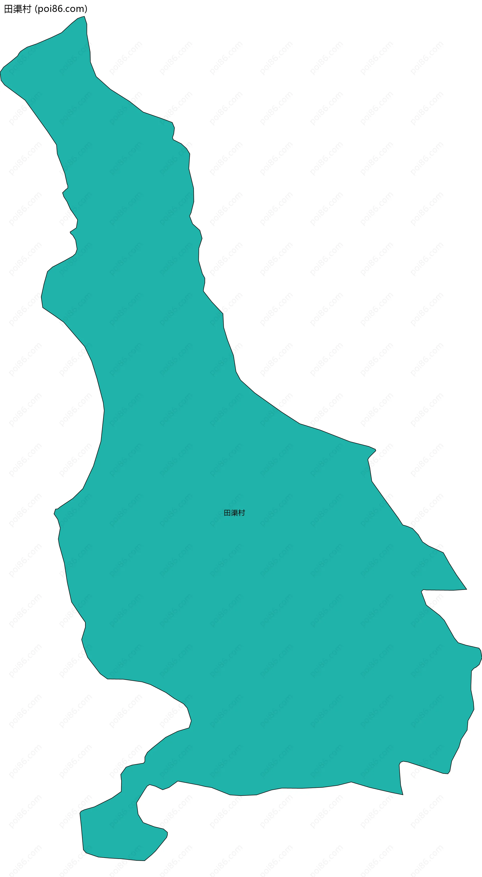 田渠村边界地图