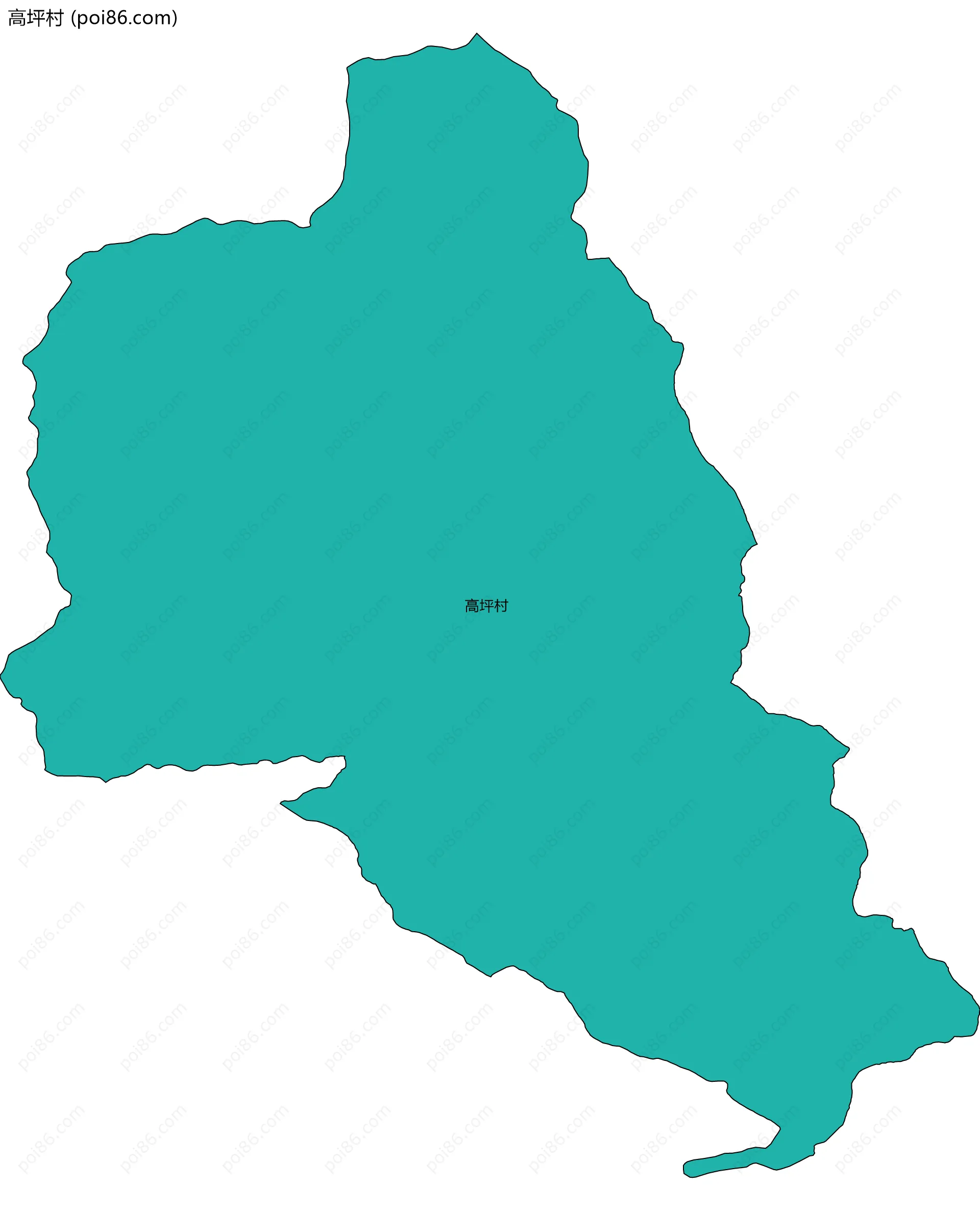 高坪村边界地图