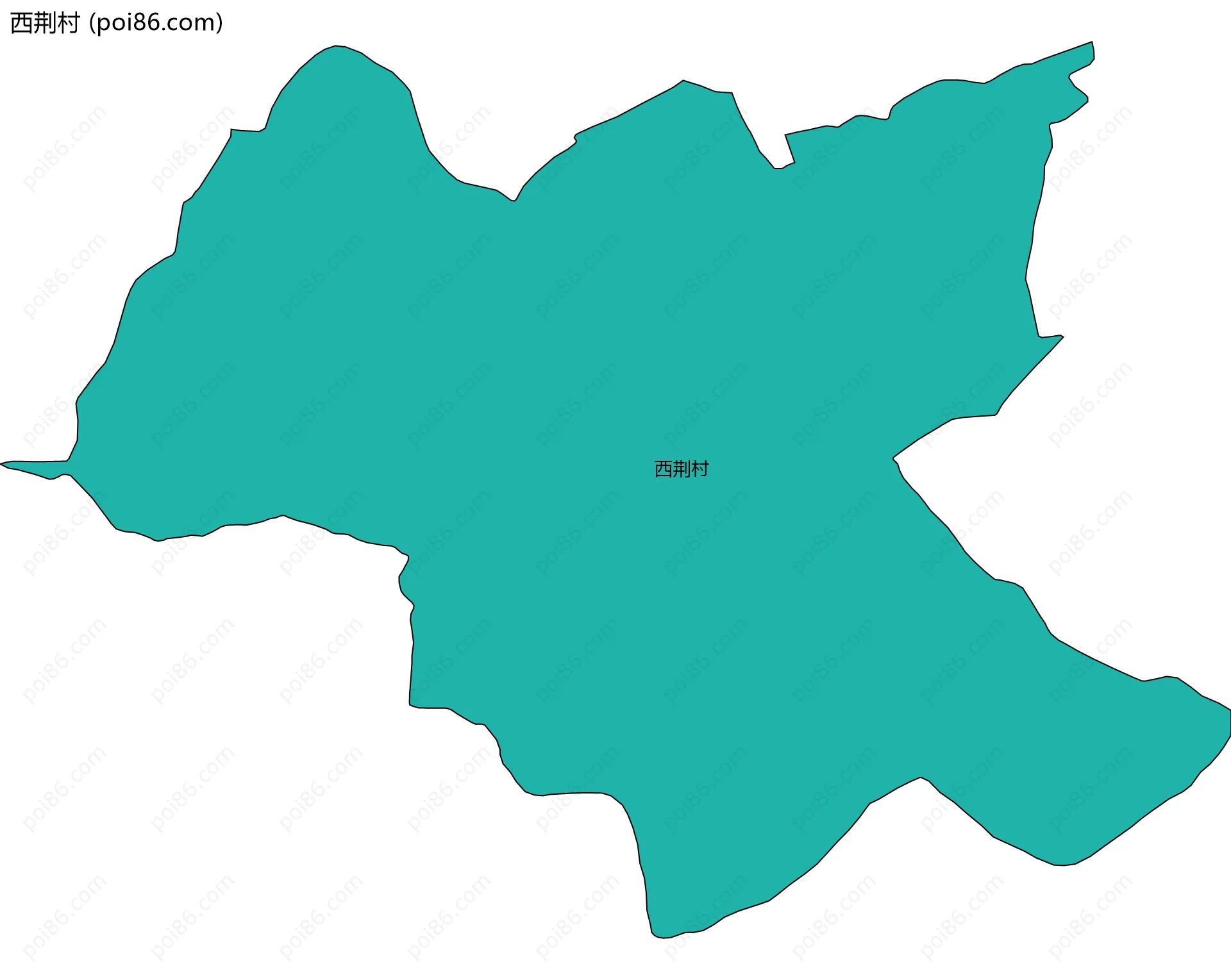 西荆村边界地图