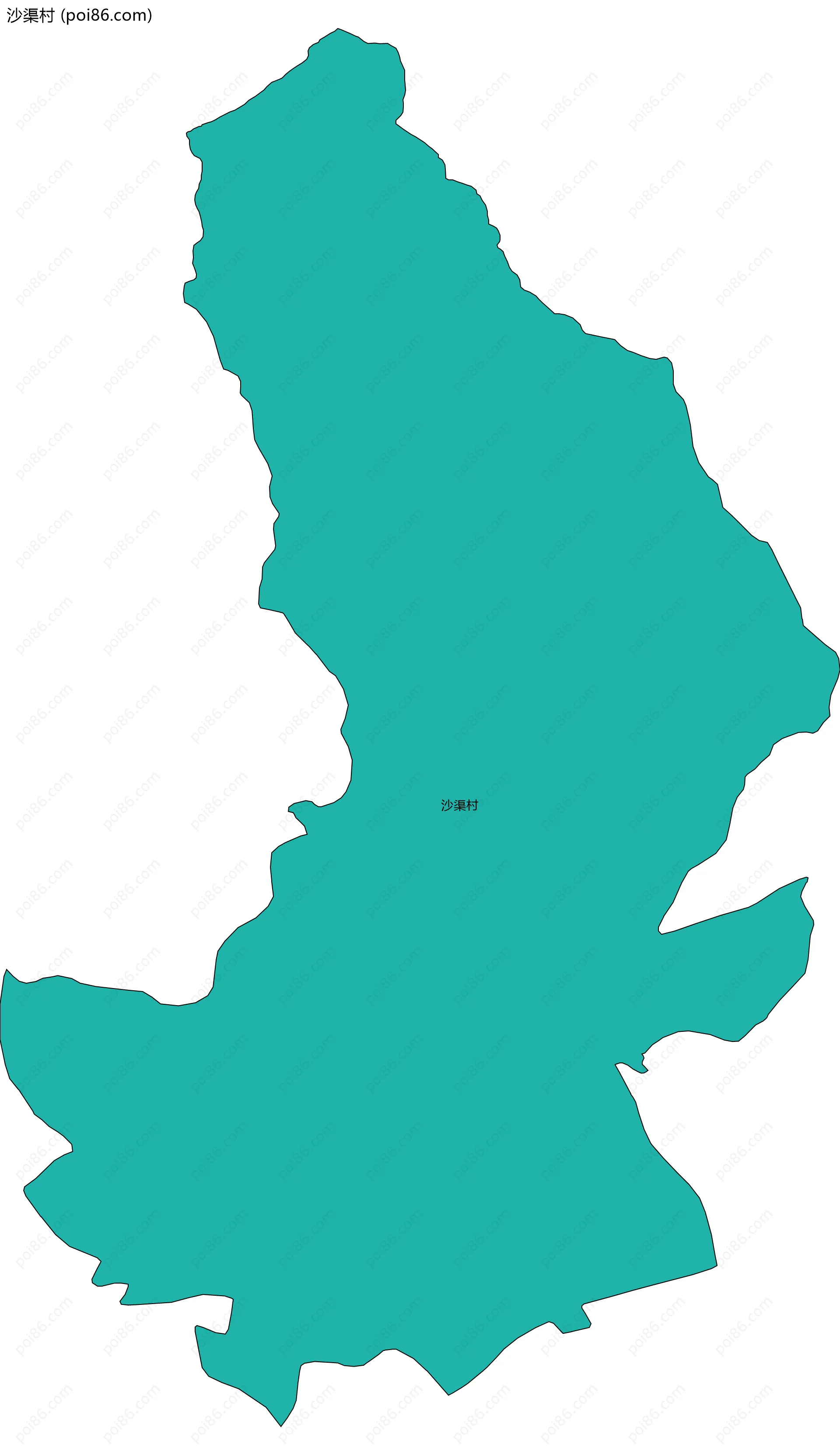 沙渠村边界地图