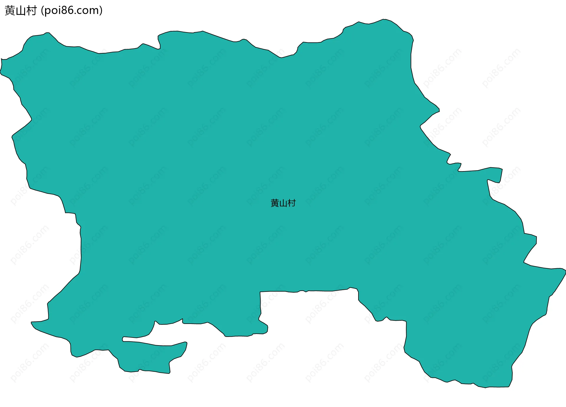 黄山村边界地图